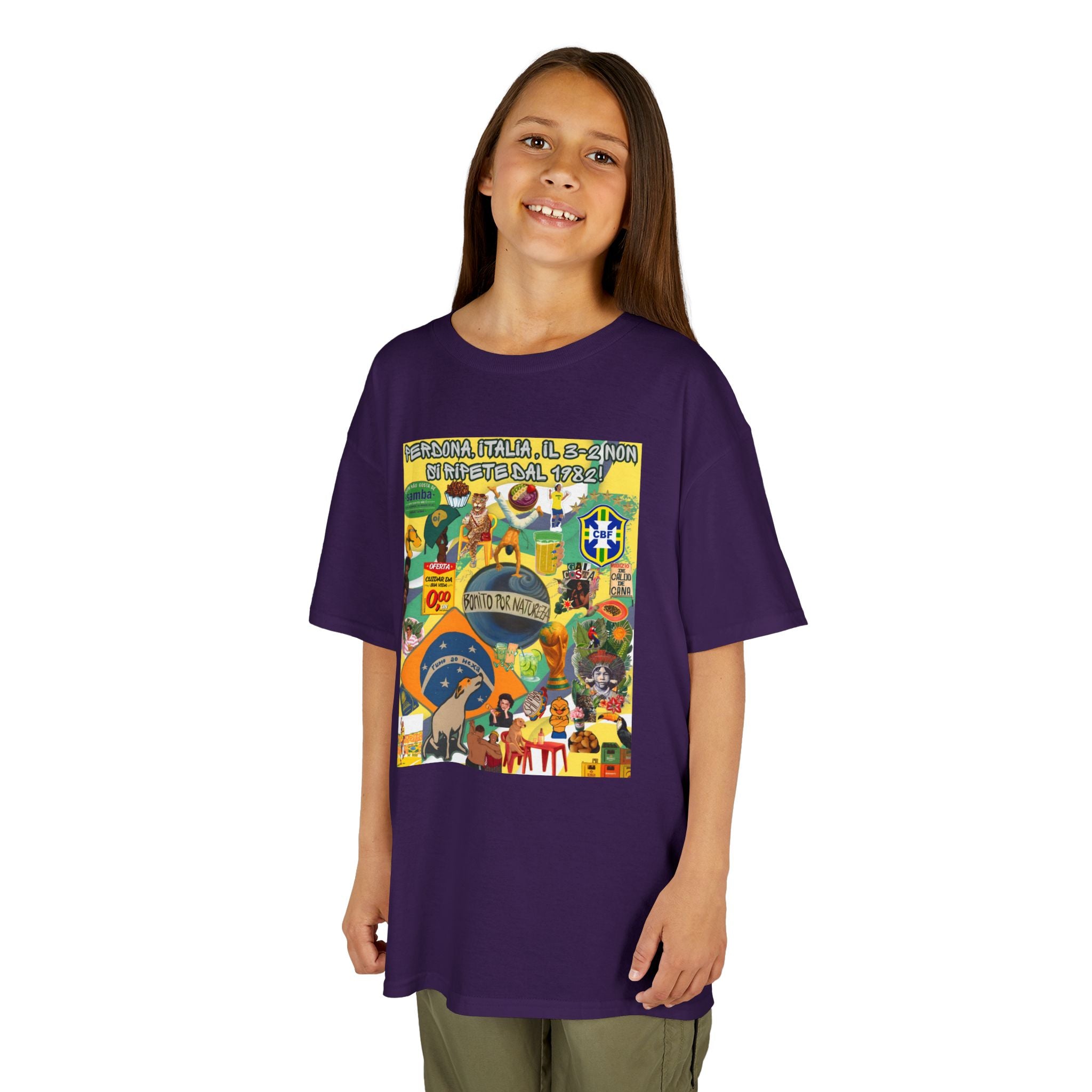 Unisex Kids 100% Algodão | Brasil x Itália