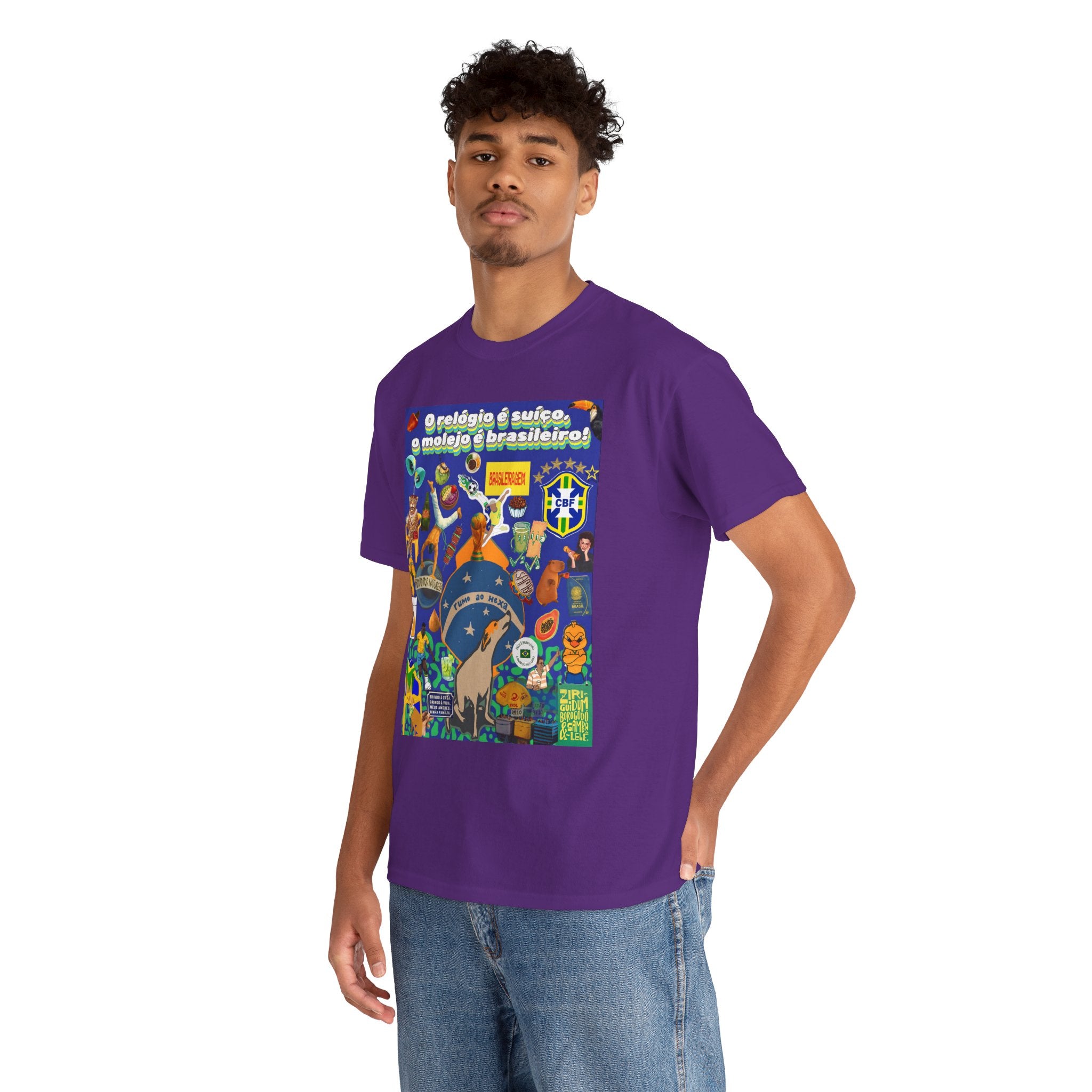 Unisex 100% Algodão OEKO-TEX®  | Brasil x Suíça - O relógio é suíço, mas o molejo é nosso!