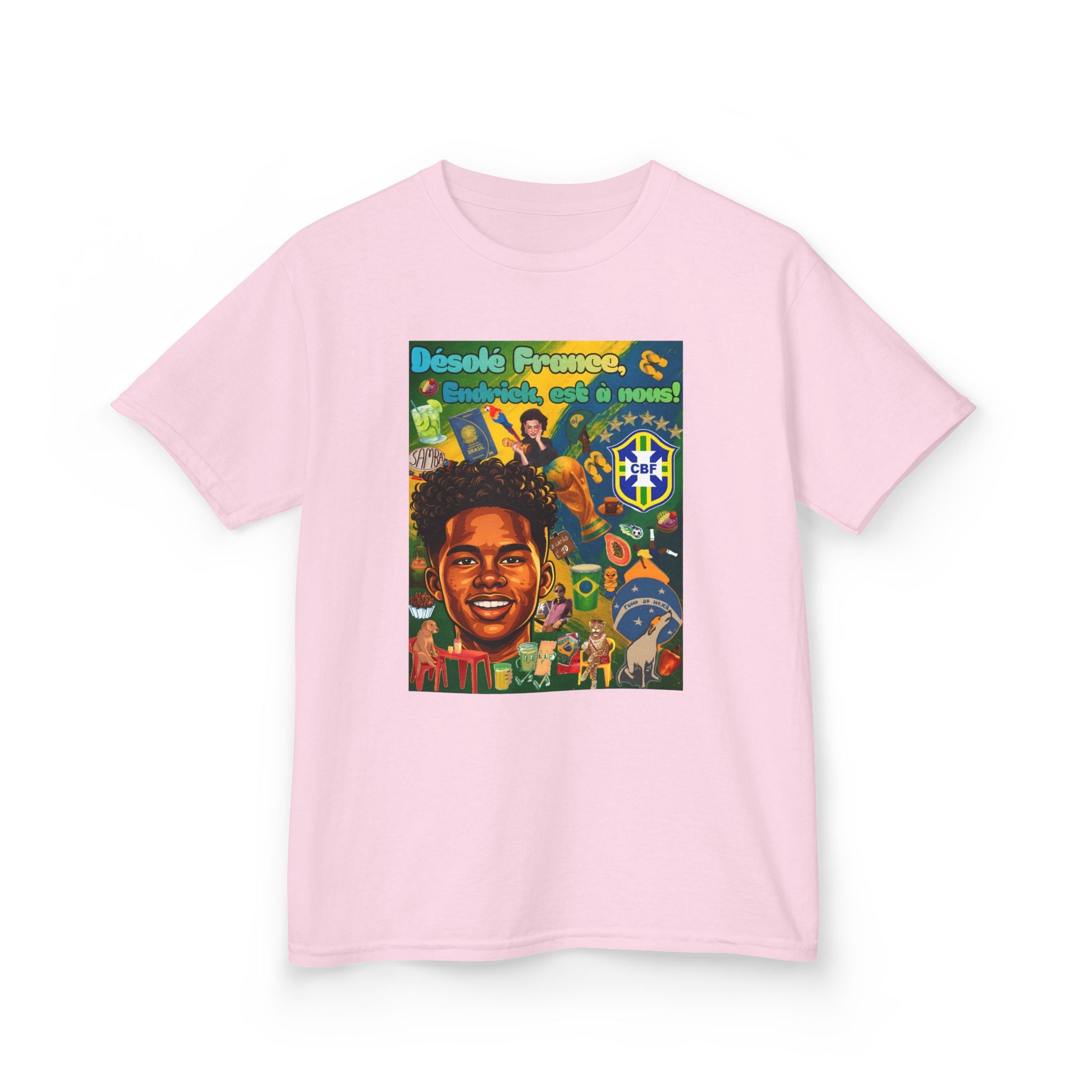Unisex Kids 100% Algodão | Brasil x França