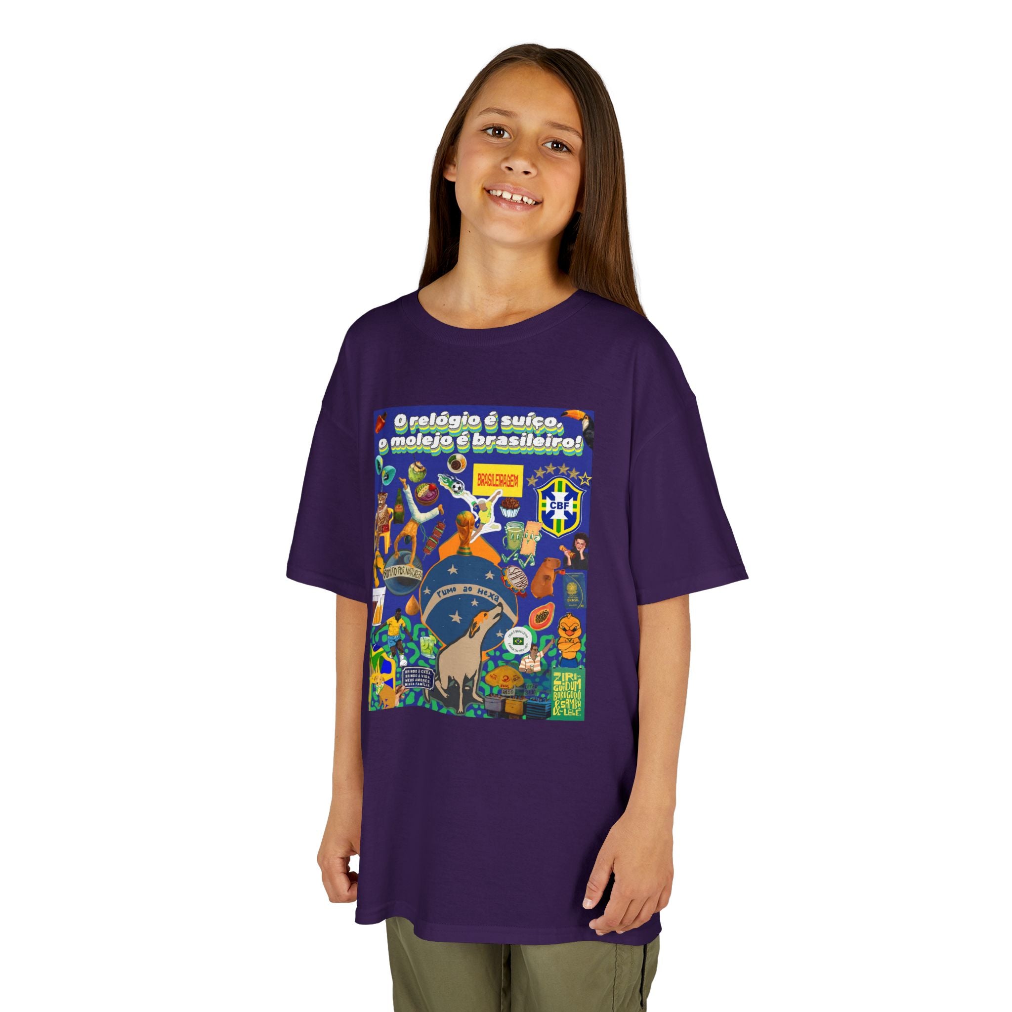 Unisex Kids 100% Algodão | Brasil x Suíça - O relógio é deles, o molejo é nosso!