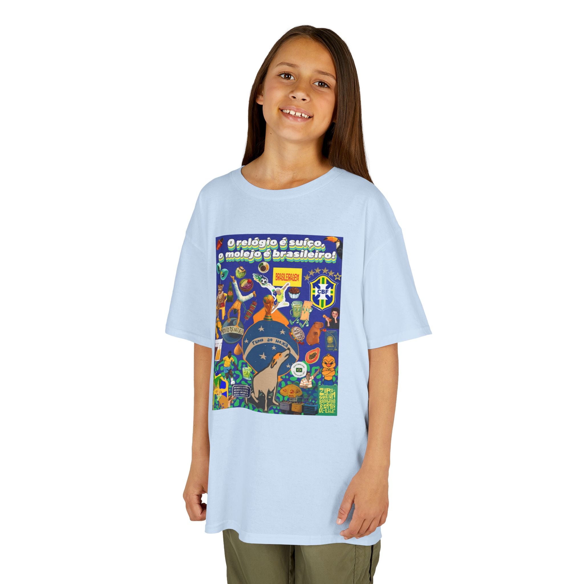 Unisex Kids 100% Algodão | Brasil x Suíça - O relógio é deles, o molejo é nosso!
