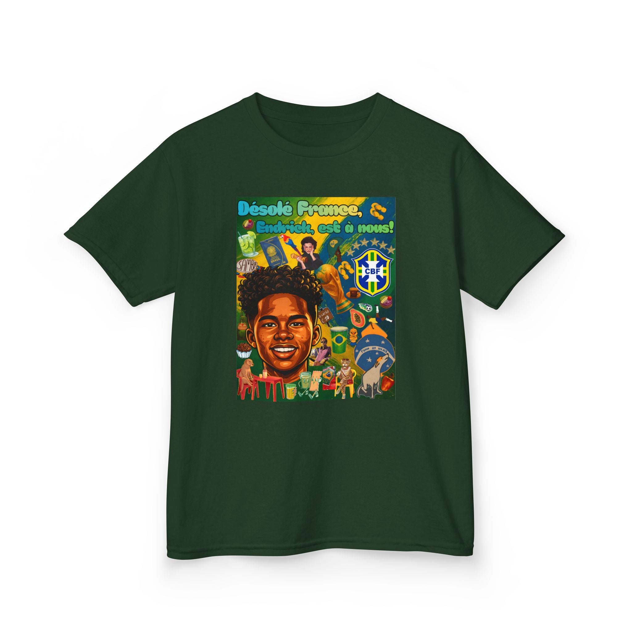 Unisex Kids 100% Algodão | Brasil x França