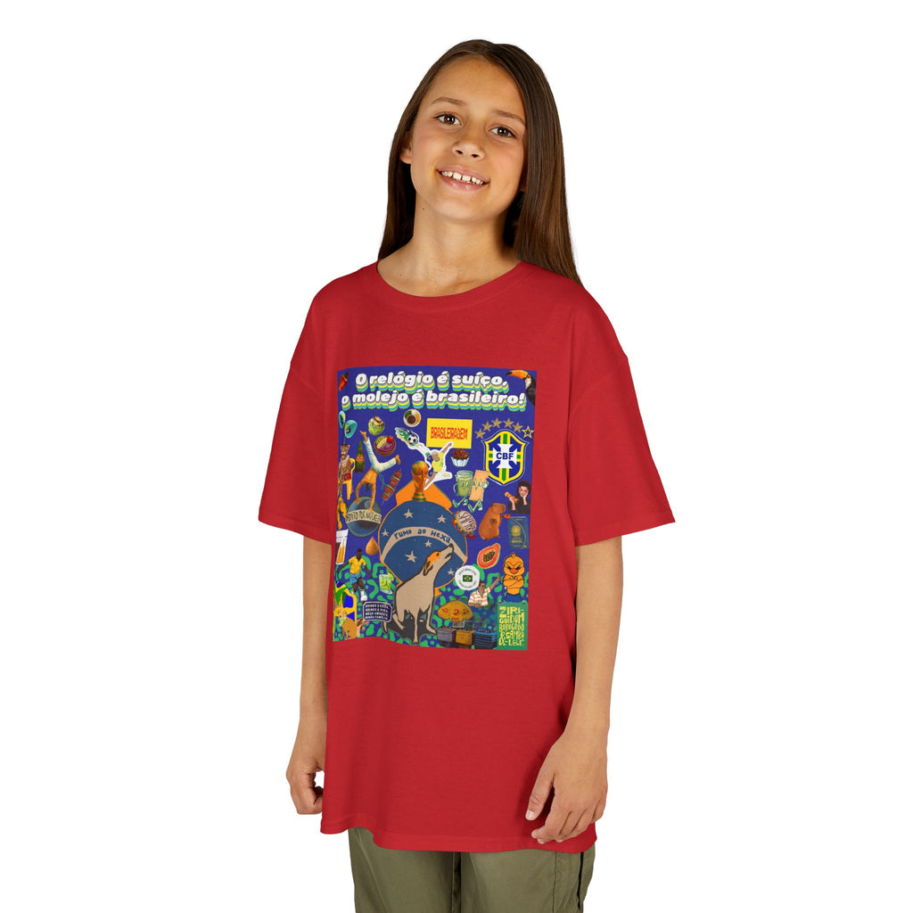 Unisex Kids 100% Algodão | Brasil x Suíça - O relógio é deles, o molejo é nosso!