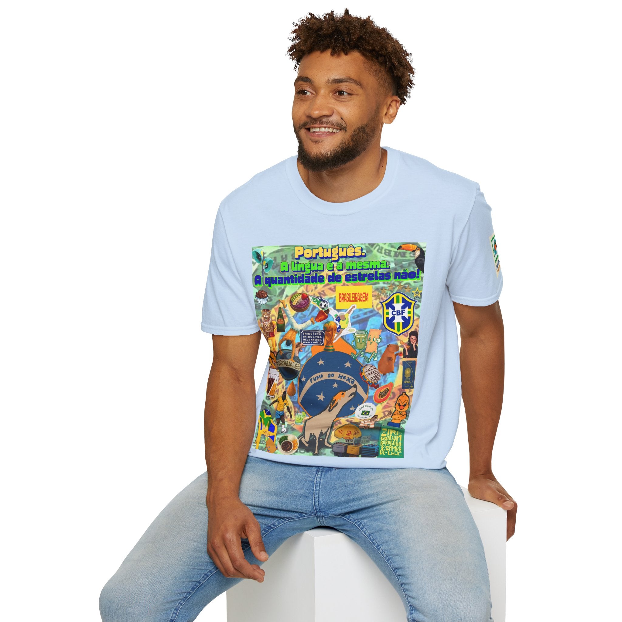 Unisex Graphic T-Shirt | Brasil x Portugal- Quantidade de estrelas!