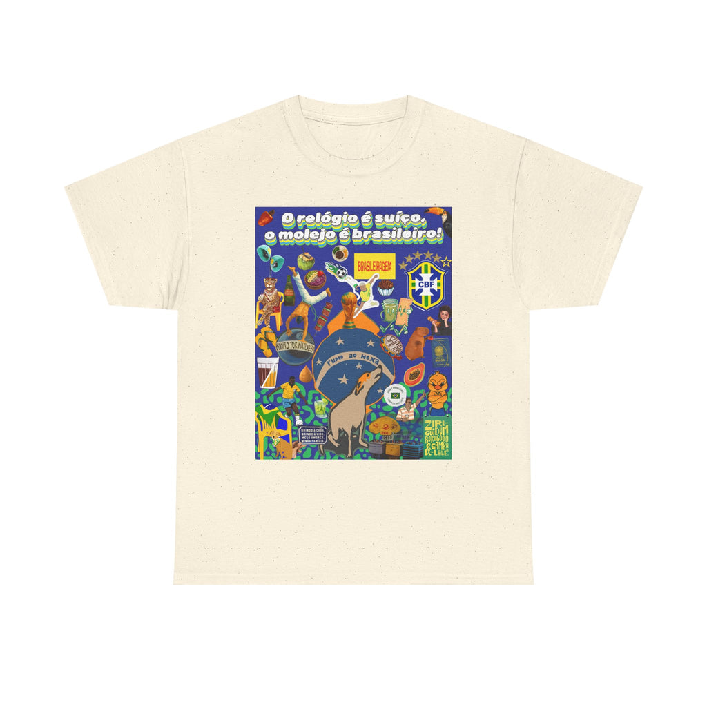 Unisex 100% Algodão OEKO-TEX®  | Brasil x Suíça - O relógio é suíço, mas o molejo é nosso!