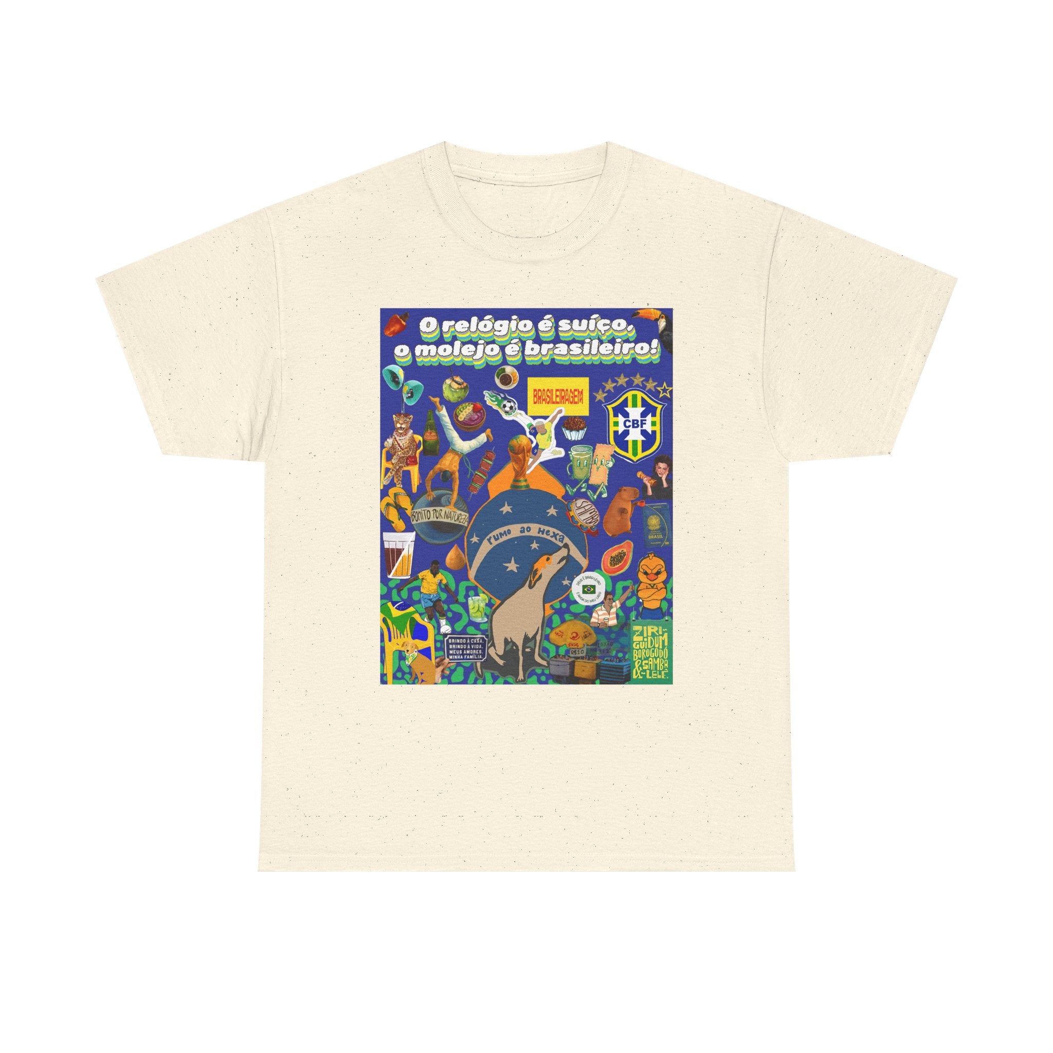 Unisex 100% Algodão OEKO-TEX®  | Brasil x Suíça - O relógio é suíço, mas o molejo é nosso!