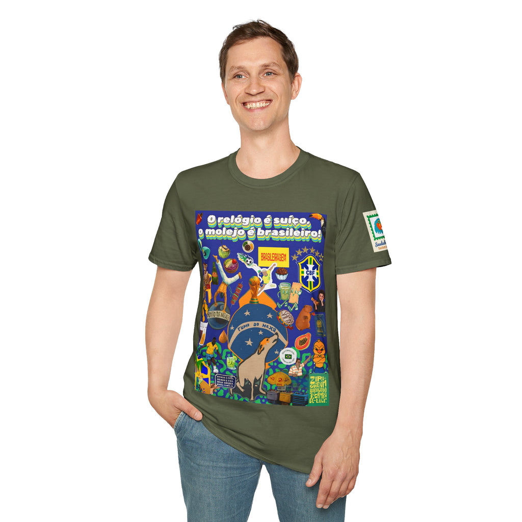 Unisex Graphic T-Shirt | Brasil x Suíça- O relógio é deles, o molejo é nosso!