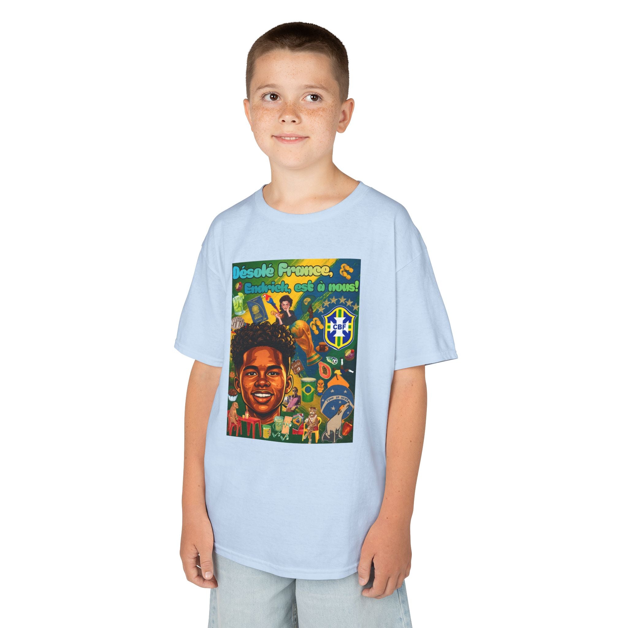 Unisex Kids 100% Algodão | Brasil x França