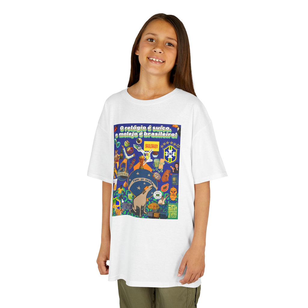 Unisex Kids 100% Algodão | Brasil x Suíça - O relógio é deles, o molejo é nosso!