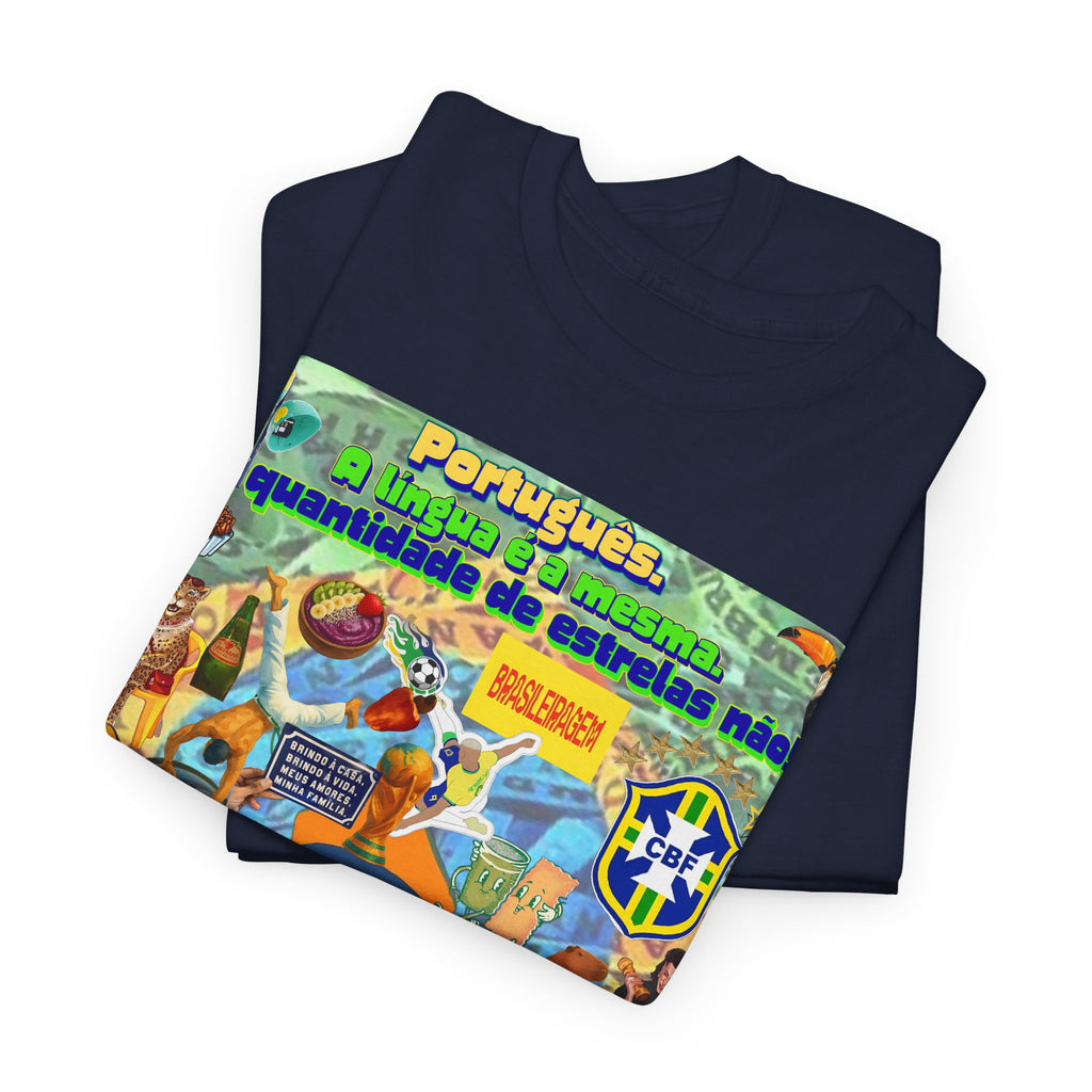 Unisex 100% Algodão OEKO-TEX®  | Brasil x Portugal - Quantidade de estrelas.