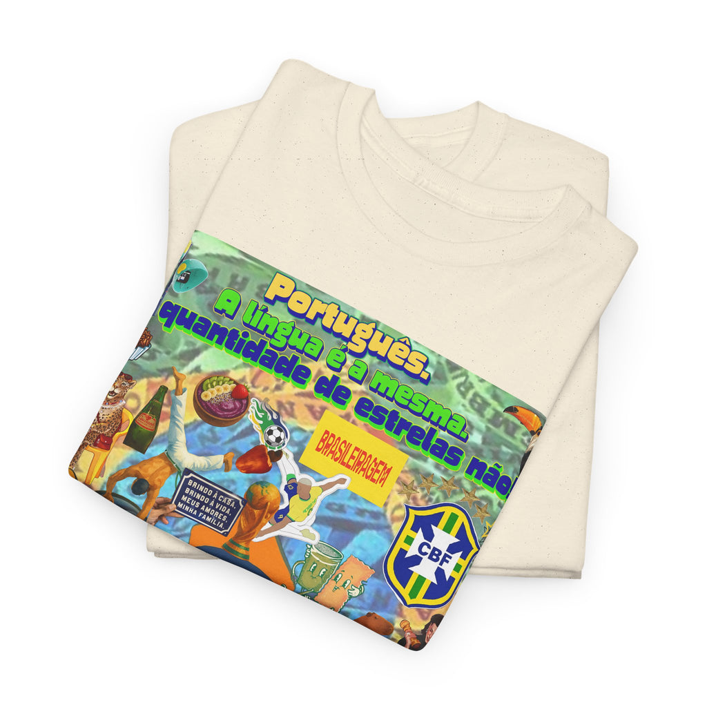 Unisex 100% Algodão OEKO-TEX®  | Brasil x Portugal - Quantidade de estrelas.