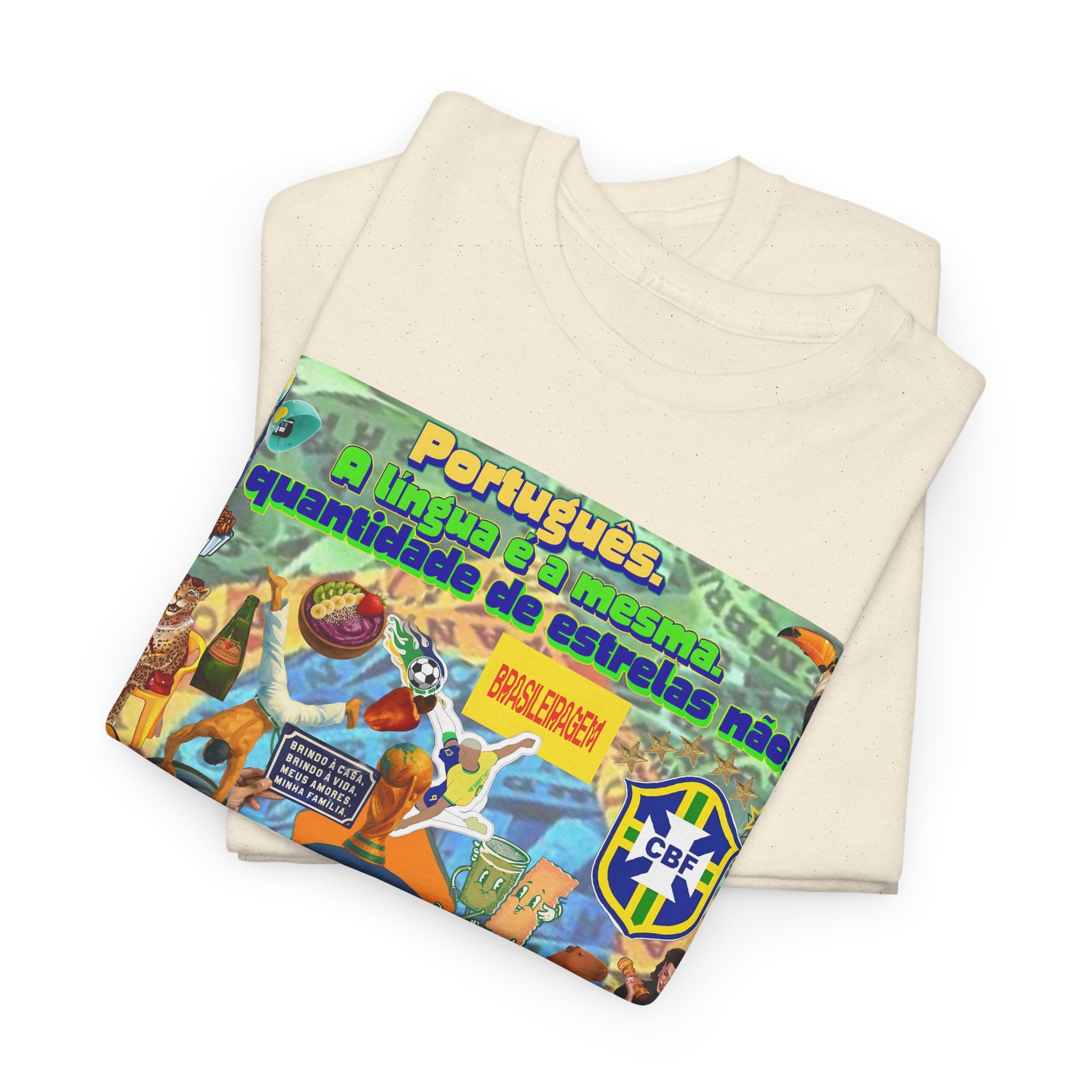 Unisex 100% Algodão OEKO-TEX®  | Brasil x Portugal - Quantidade de estrelas.