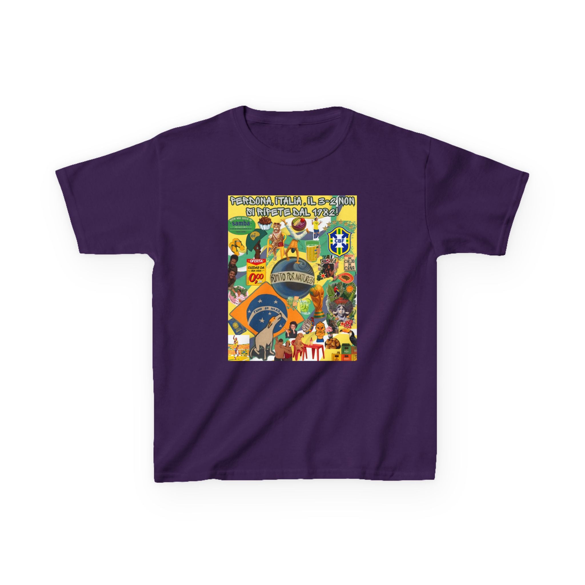 Unisex Kids 100% Algodão | Brasil x Itália