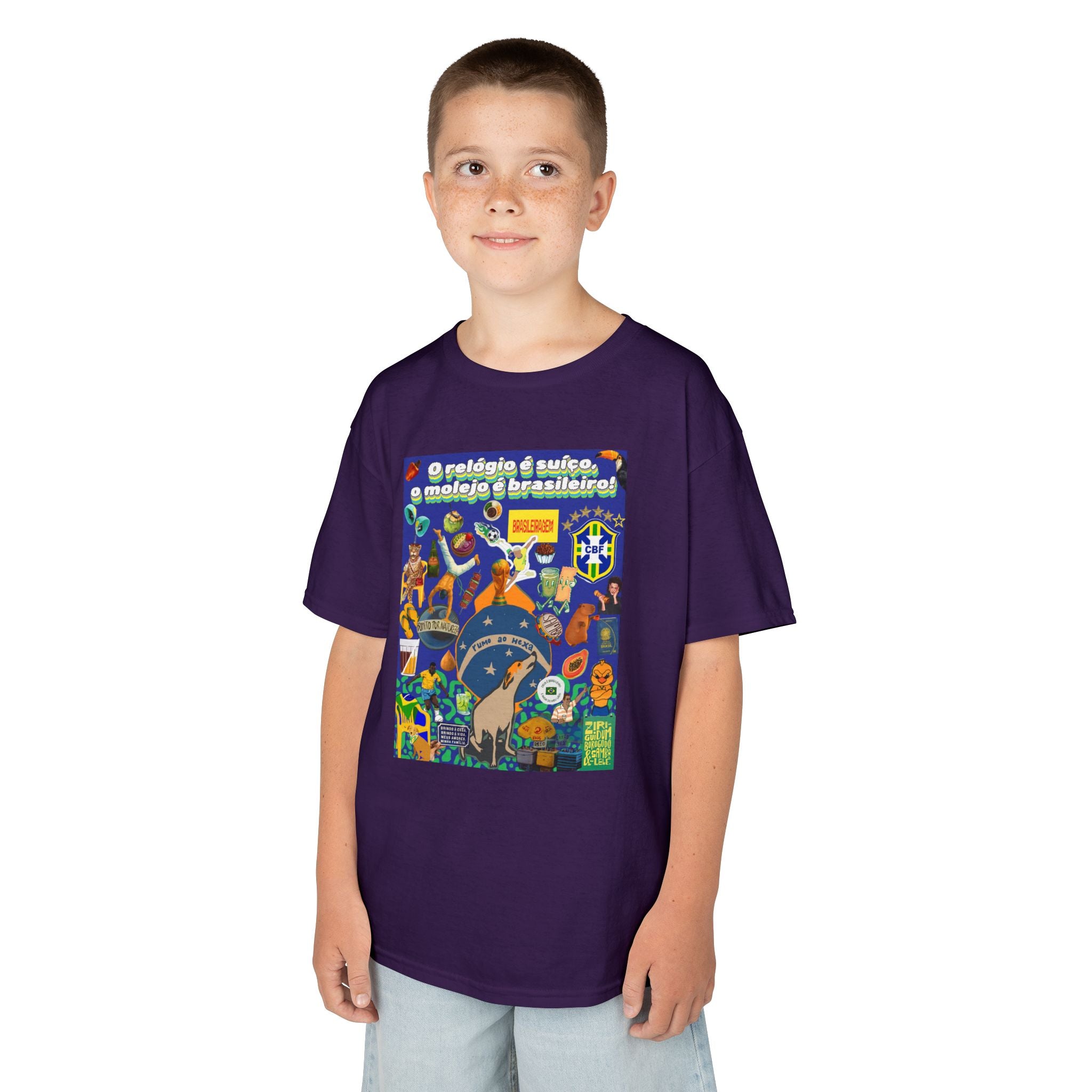 Unisex Kids 100% Algodão | Brasil x Suíça - O relógio é deles, o molejo é nosso!