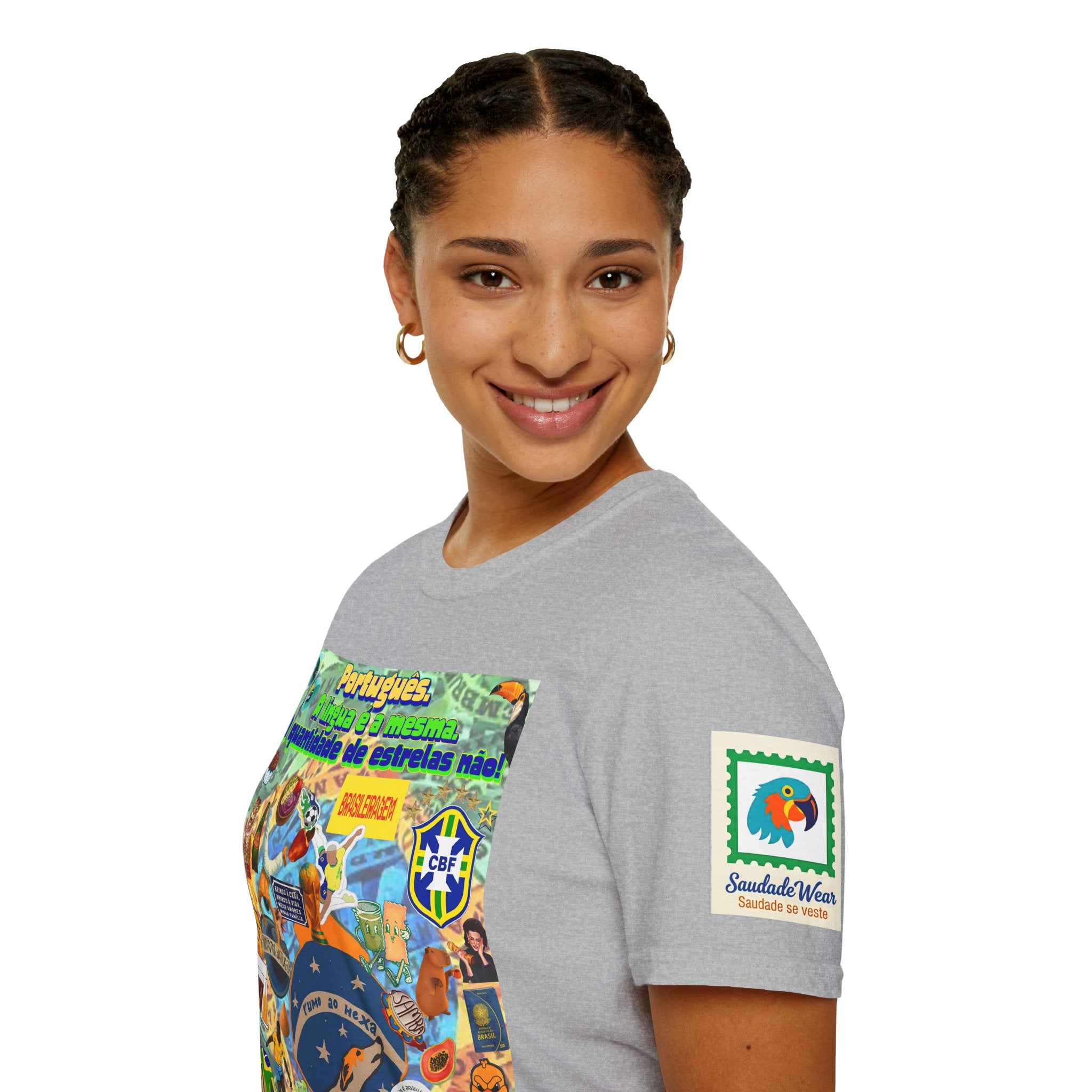 Unisex Graphic T-Shirt | Brasil x Portugal- Quantidade de estrelas!