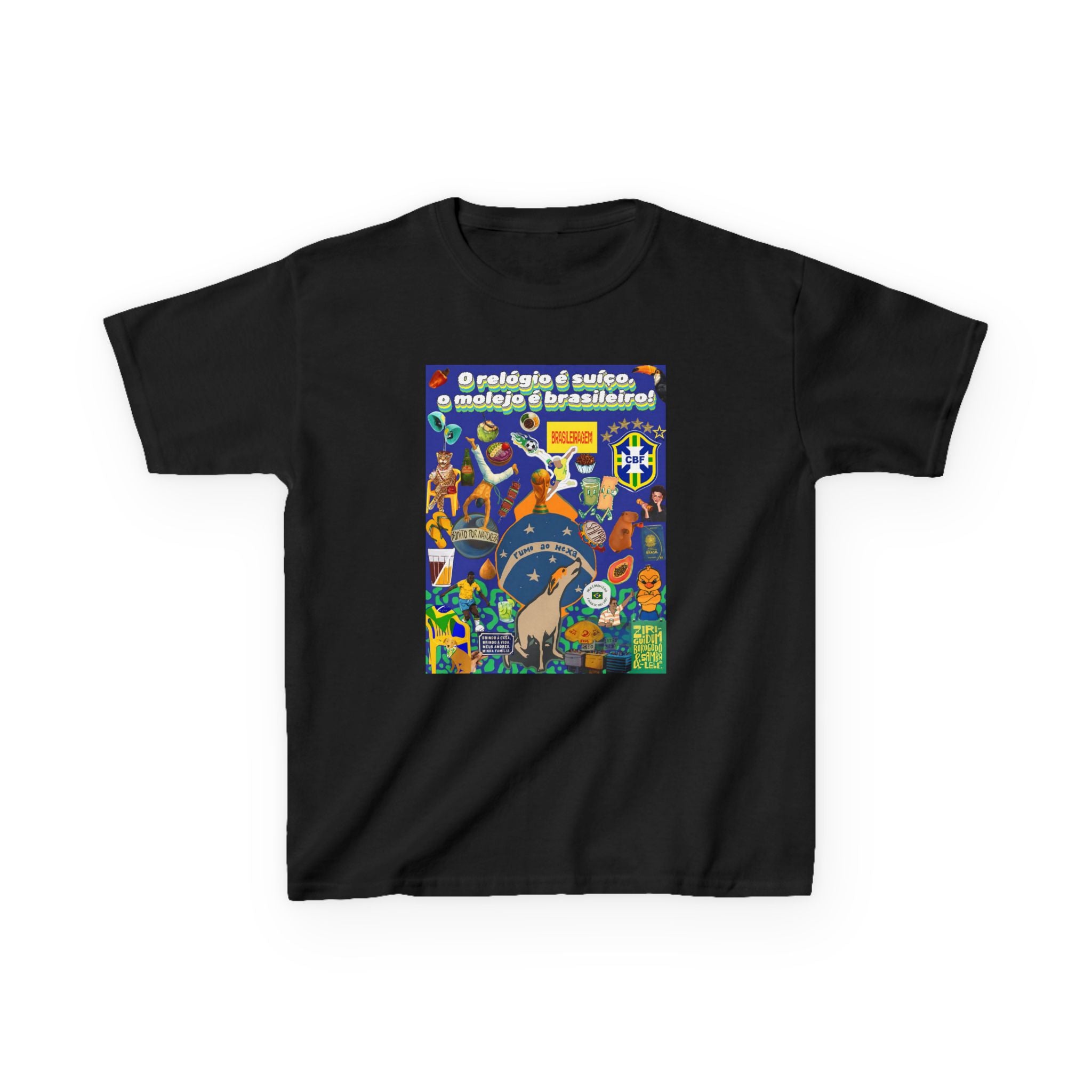 Unisex Kids 100% Algodão | Brasil x Suíça - O relógio é deles, o molejo é nosso!