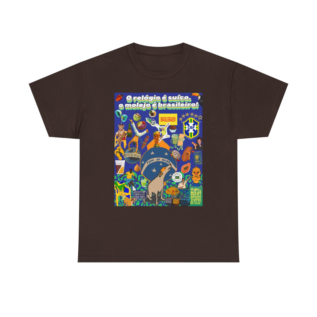 Unisex 100% Algodão OEKO-TEX®  | Brasil x Suíça - O relógio é suíço, mas o molejo é nosso!