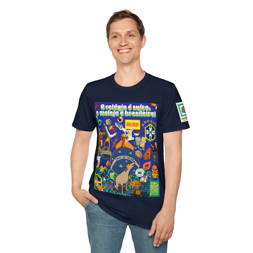 Unisex Graphic T-Shirt | Brasil x Suíça- O relógio é deles, o molejo é nosso!
