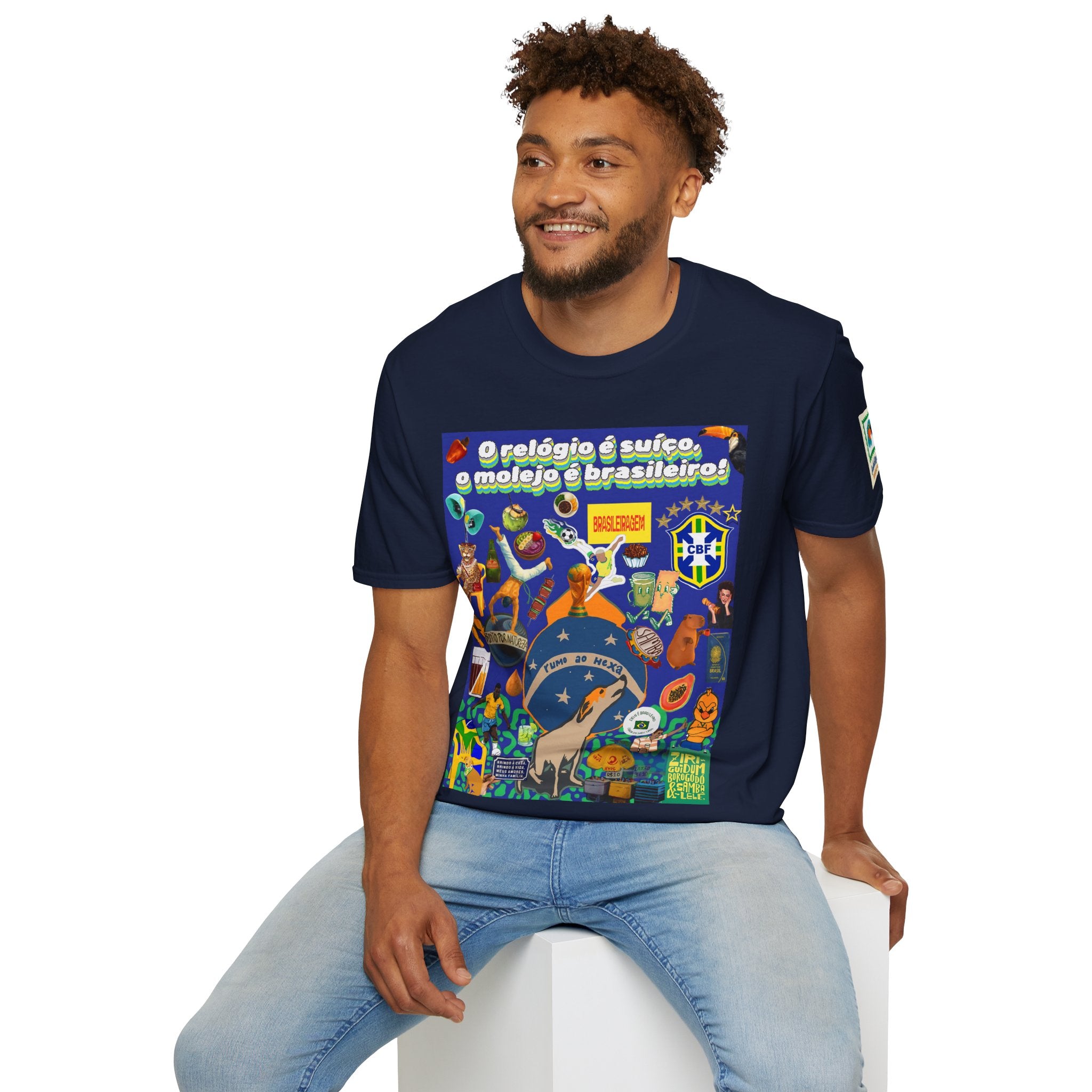 Unisex Graphic T-Shirt | Brasil x Suíça- O relógio é deles, o molejo é nosso!
