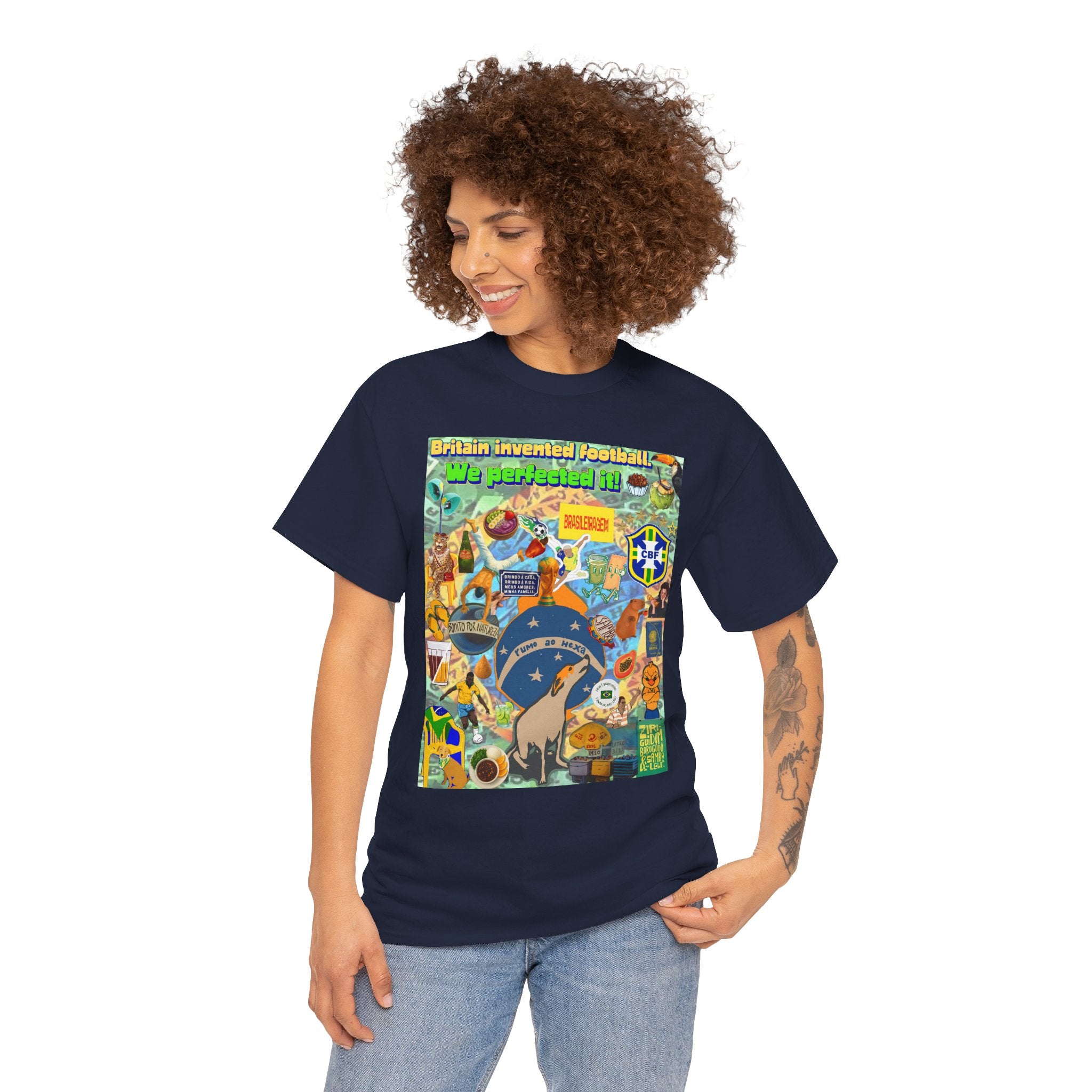 Unisex 100% Algodão OEKO-TEX®  | Brasil x Britain - O jogo nasceu lá, mas o Brasil o elevou a outro patamar!