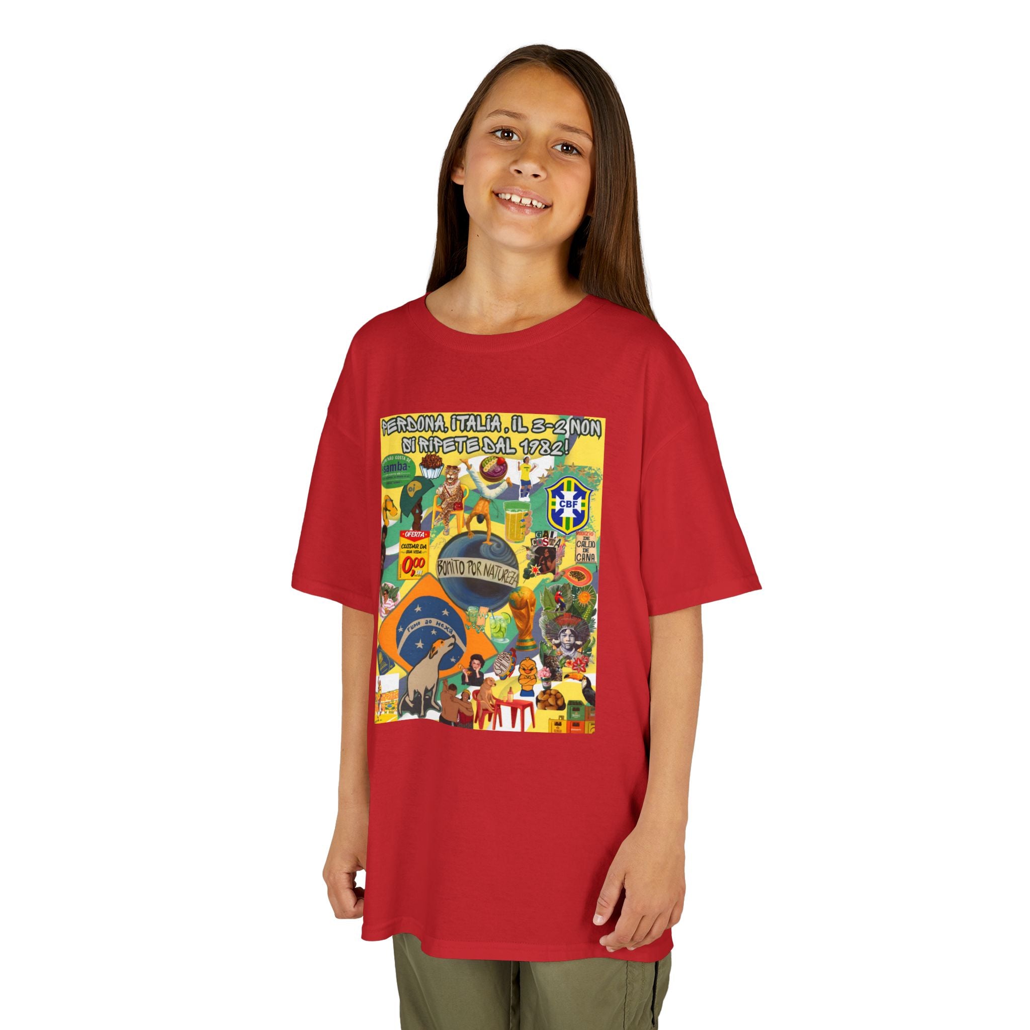 Unisex Kids 100% Algodão | Brasil x Itália