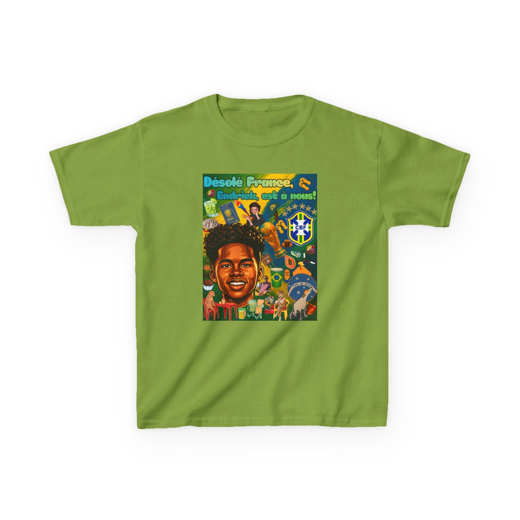 Unisex Kids 100% Algodão | Brasil x França