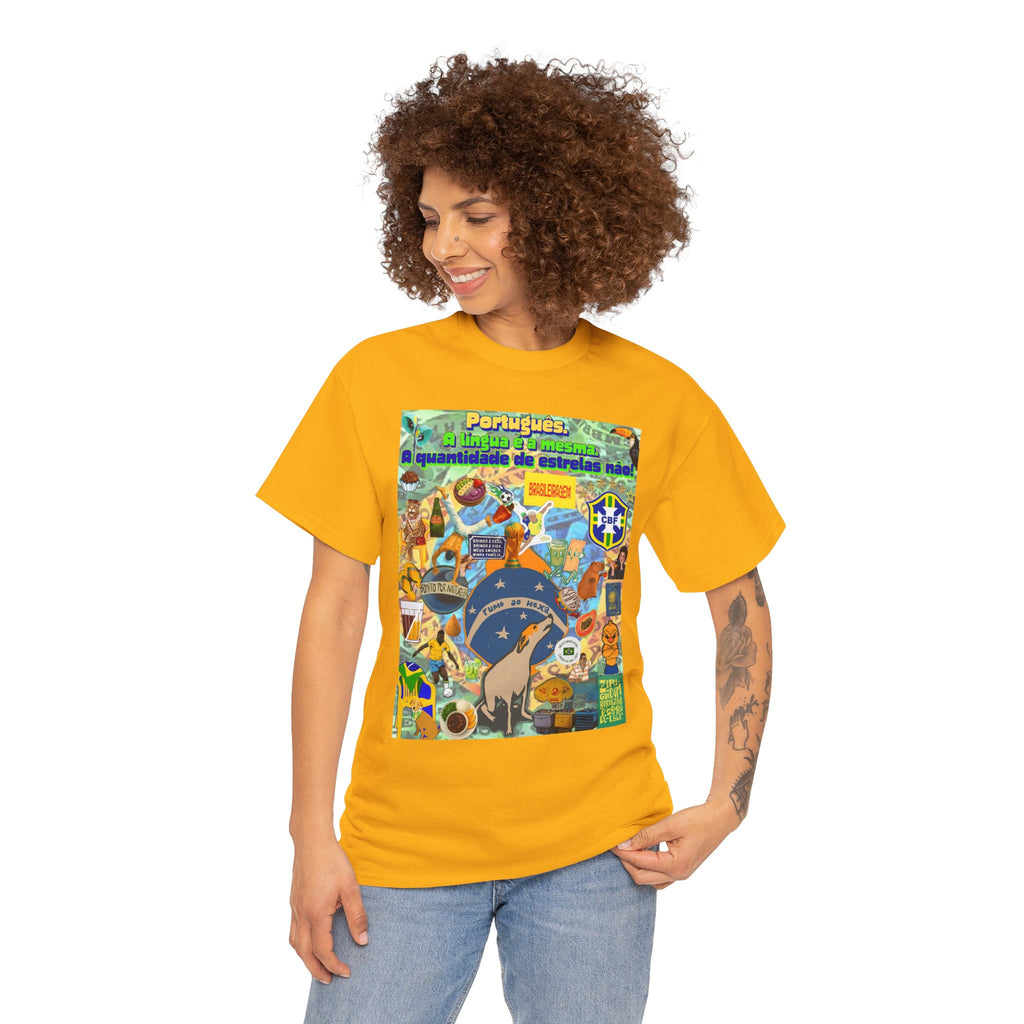 Unisex 100% Algodão OEKO-TEX®  | Brasil x Portugal - Quantidade de estrelas.