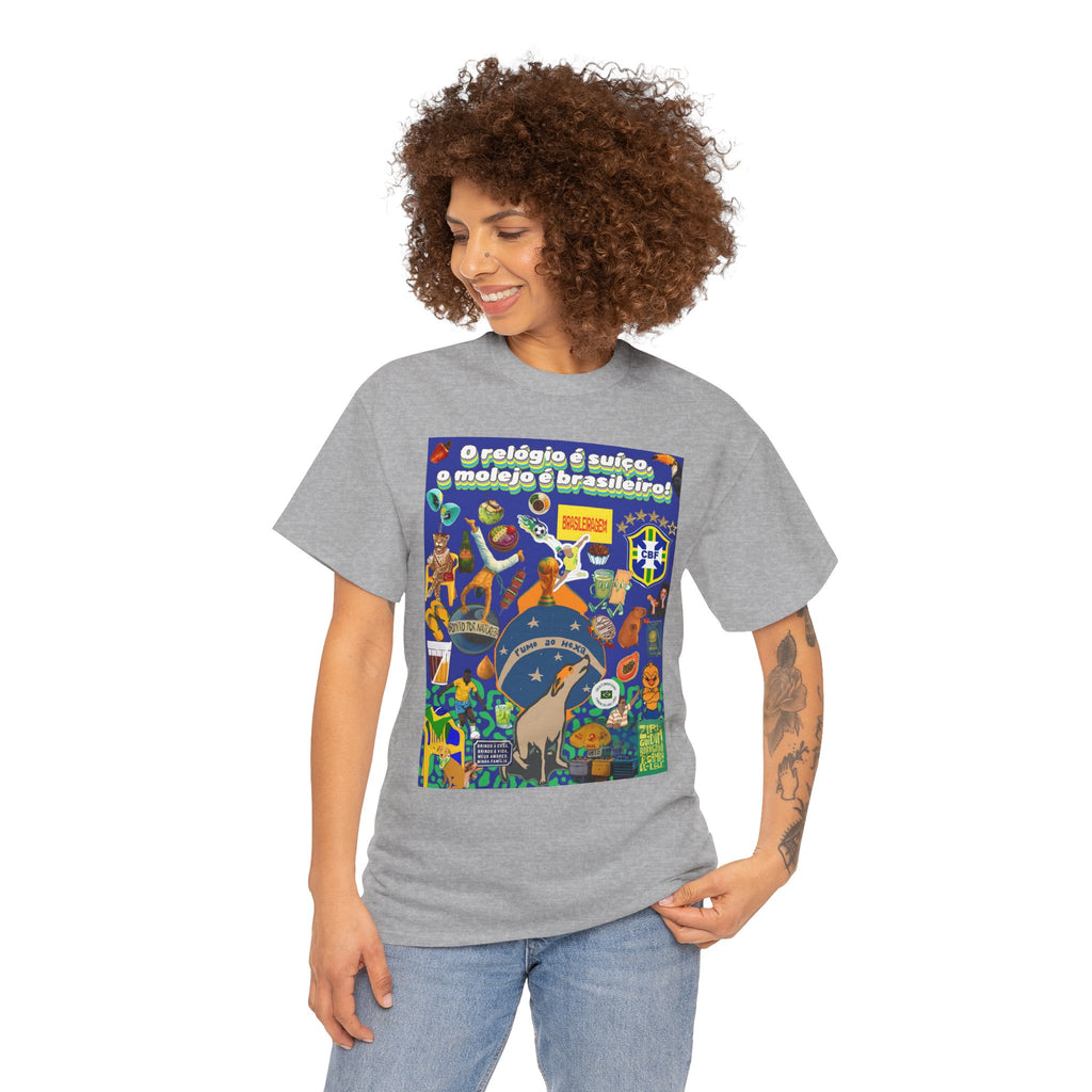 Unisex 100% Algodão OEKO-TEX®  | Brasil x Suíça - O relógio é suíço, mas o molejo é nosso!
