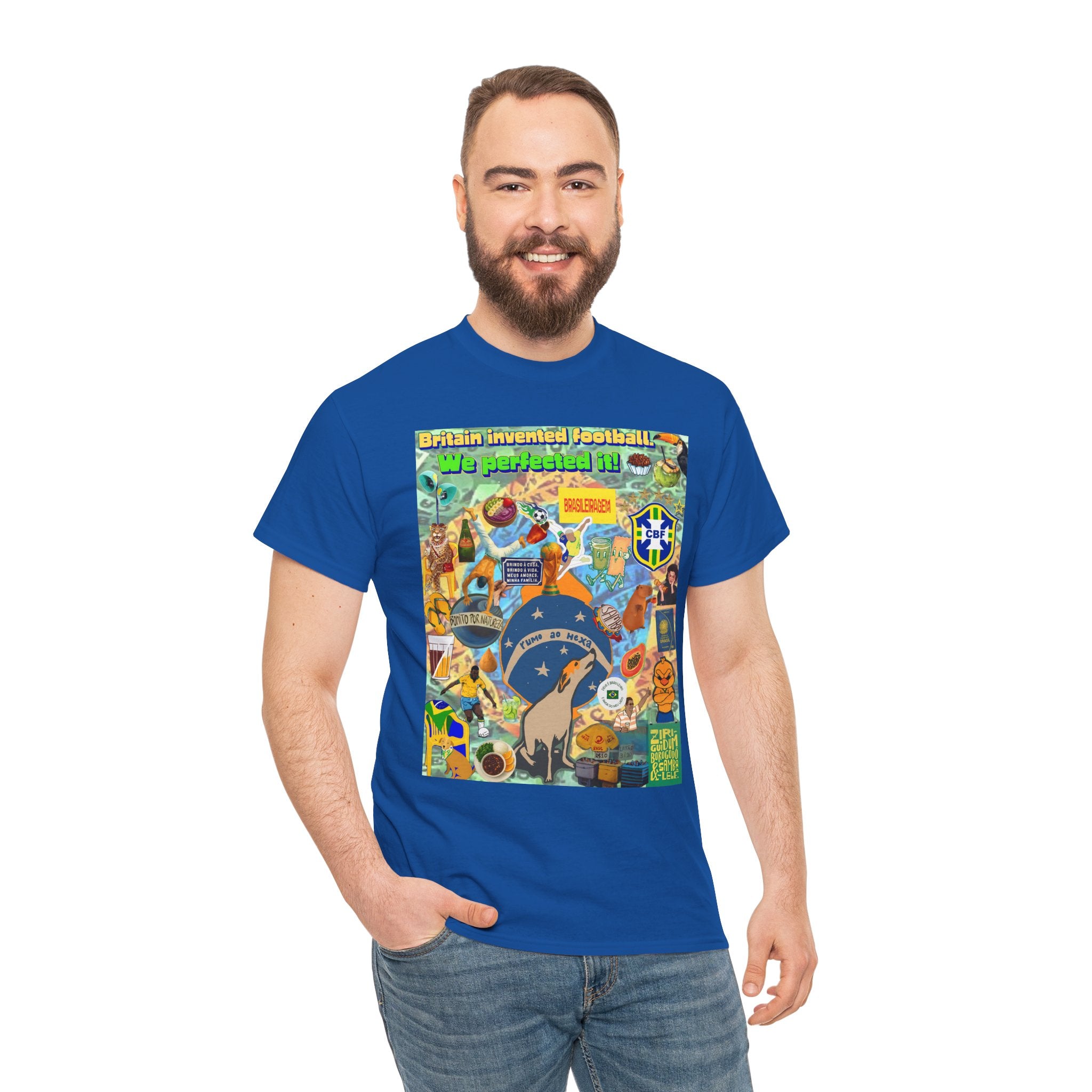 Unisex 100% Algodão OEKO-TEX®  | Brasil x Britain - O jogo nasceu lá, mas o Brasil o elevou a outro patamar!