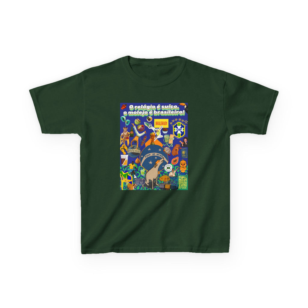 Unisex Kids 100% Algodão | Brasil x Suíça - O relógio é deles, o molejo é nosso!