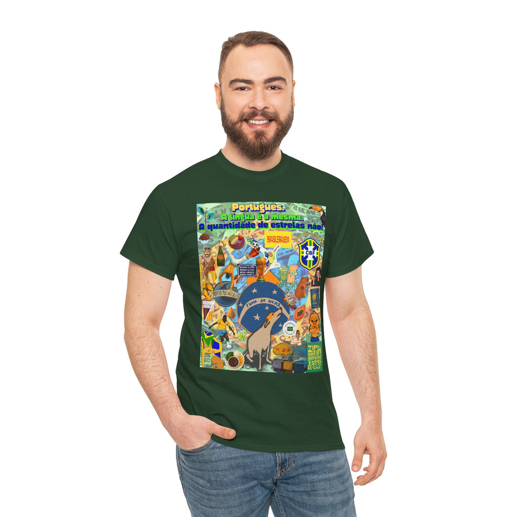 Unisex 100% Algodão OEKO-TEX®  | Brasil x Portugal - Quantidade de estrelas.