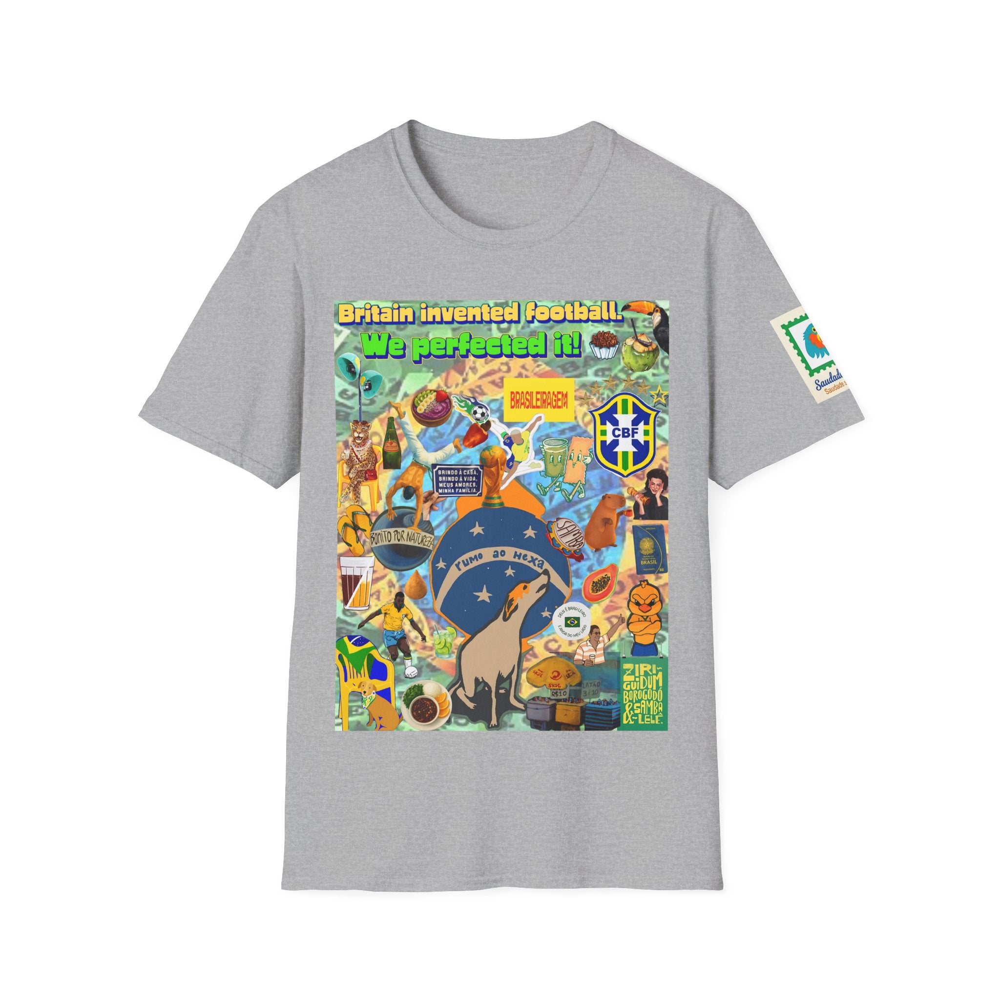 Unisex Graphic T-Shirt | Brasil x Britain - O jogo nasceu lá, mas o Brasil o elevou a outro patamar!