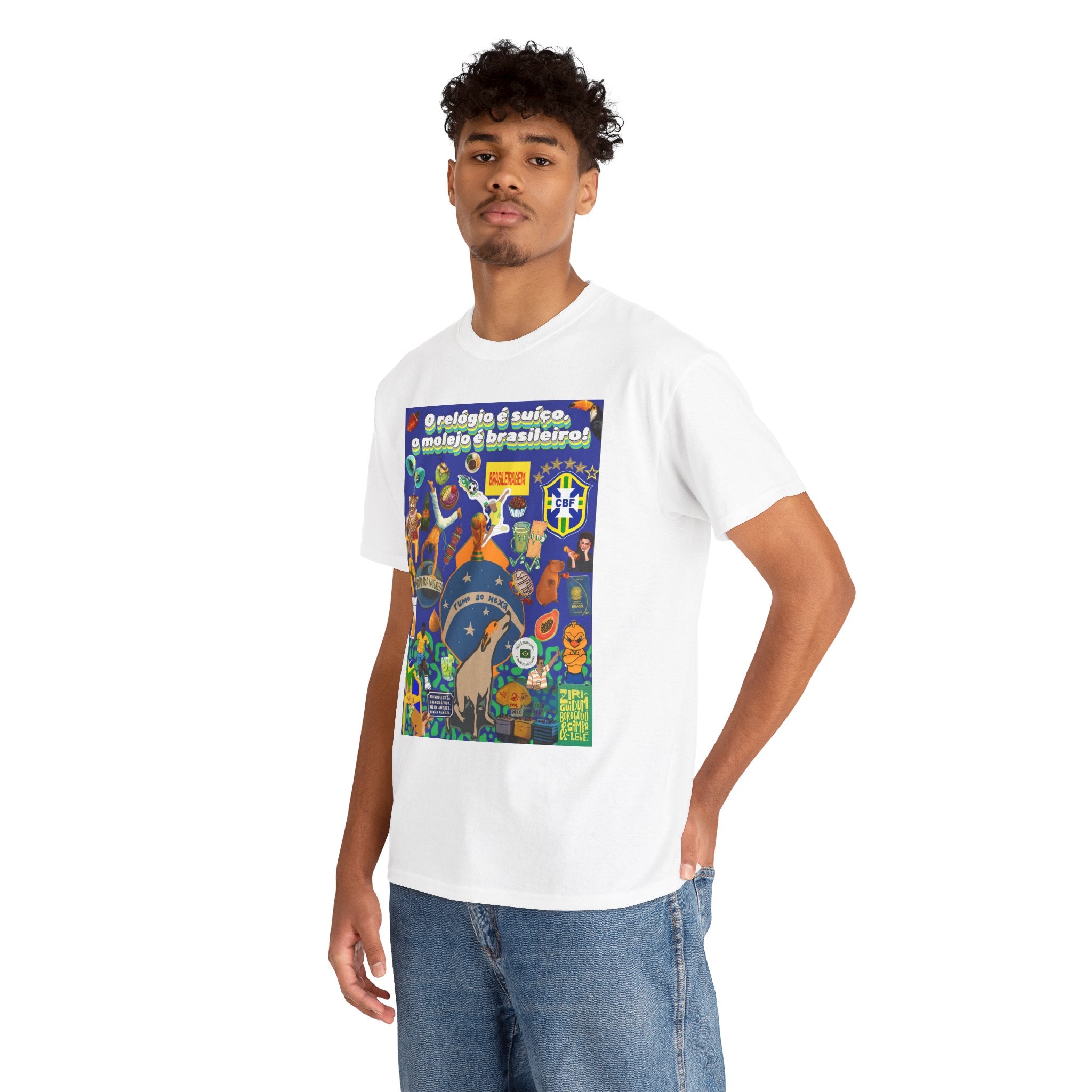 Unisex 100% Algodão OEKO-TEX®  | Brasil x Suíça - O relógio é suíço, mas o molejo é nosso!
