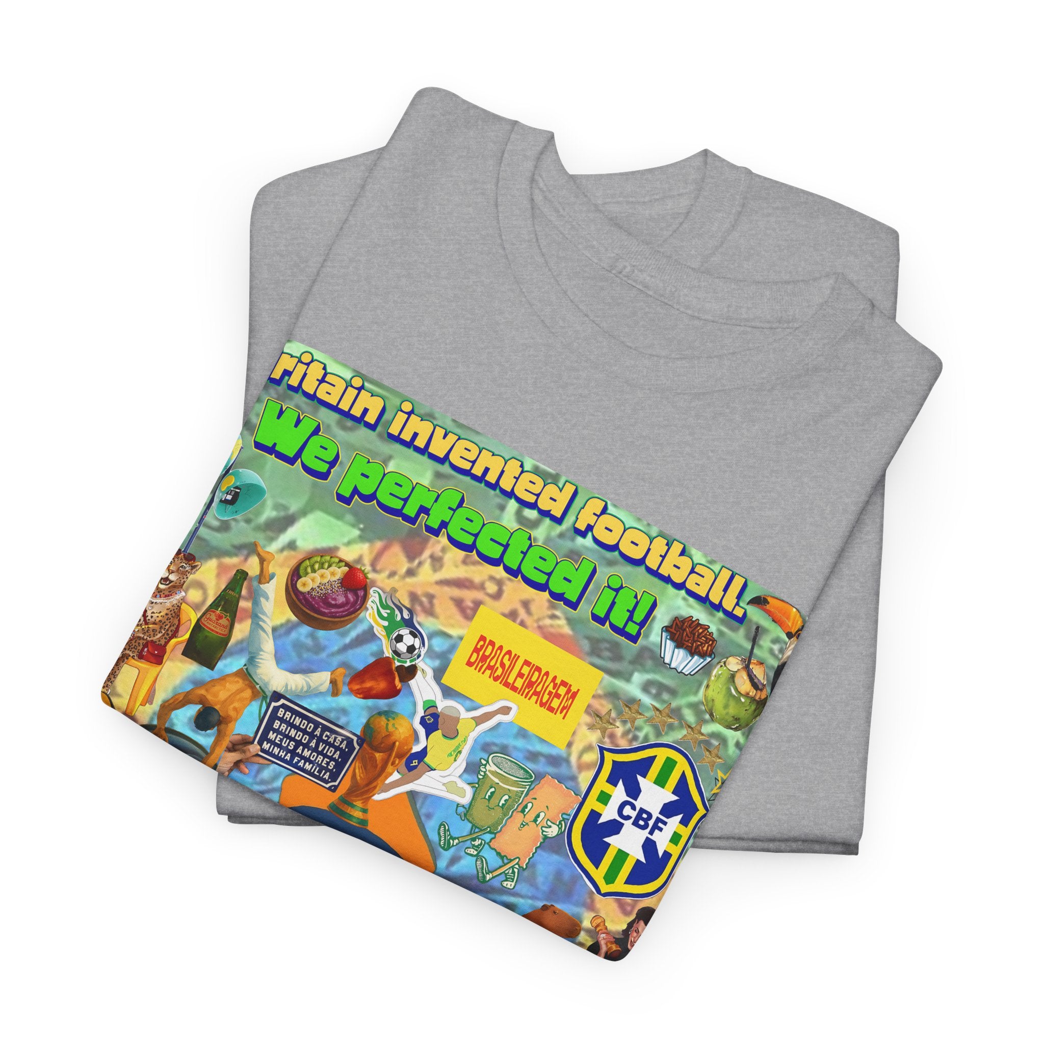 Unisex 100% Algodão OEKO-TEX®  | Brasil x Britain - O jogo nasceu lá, mas o Brasil o elevou a outro patamar!