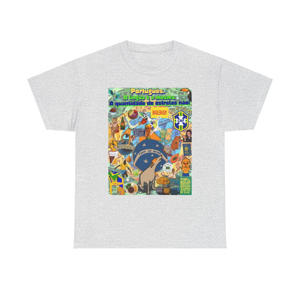 Unisex 100% Algodão OEKO-TEX®  | Brasil x Portugal - Quantidade de estrelas.