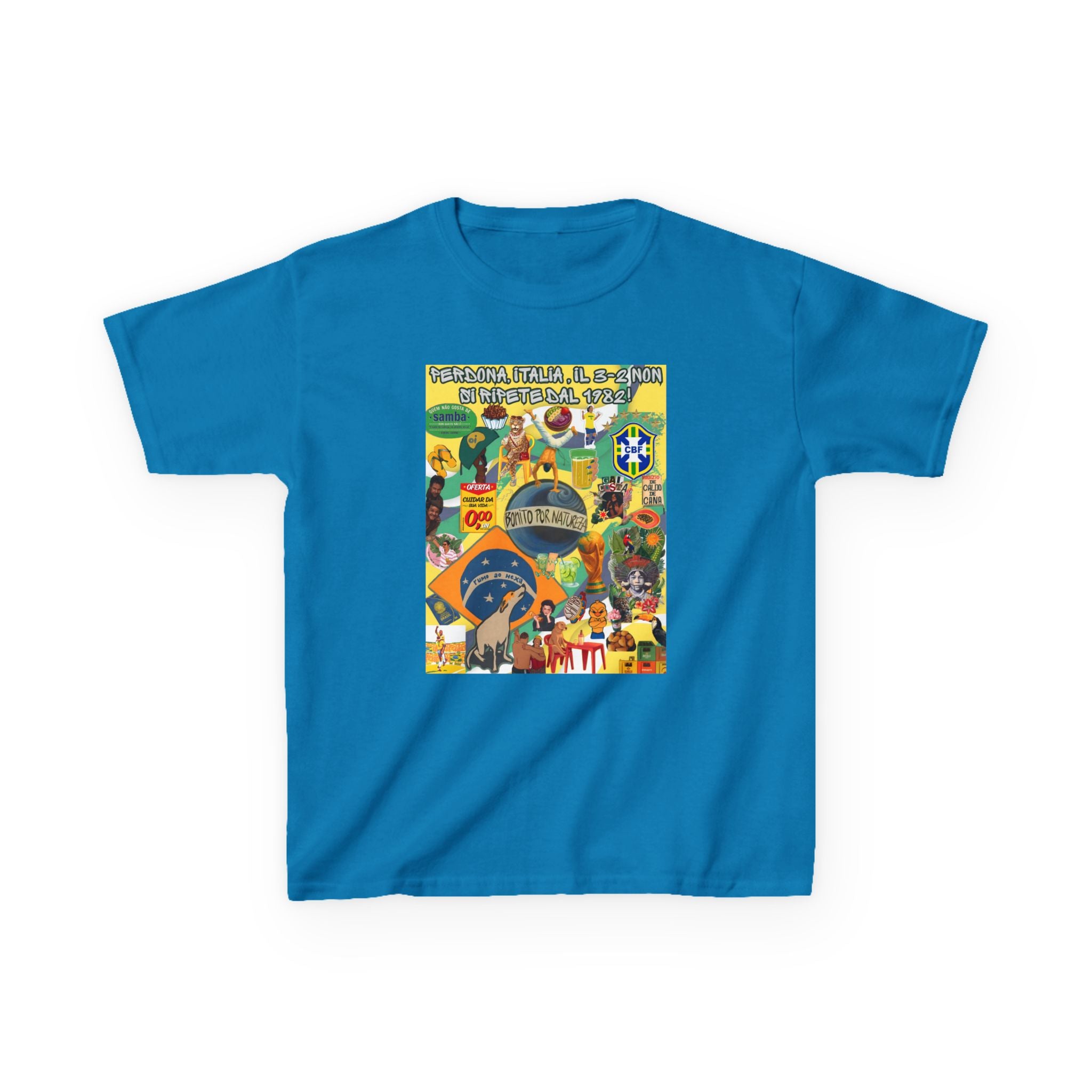 Unisex Kids 100% Algodão | Brasil x Itália