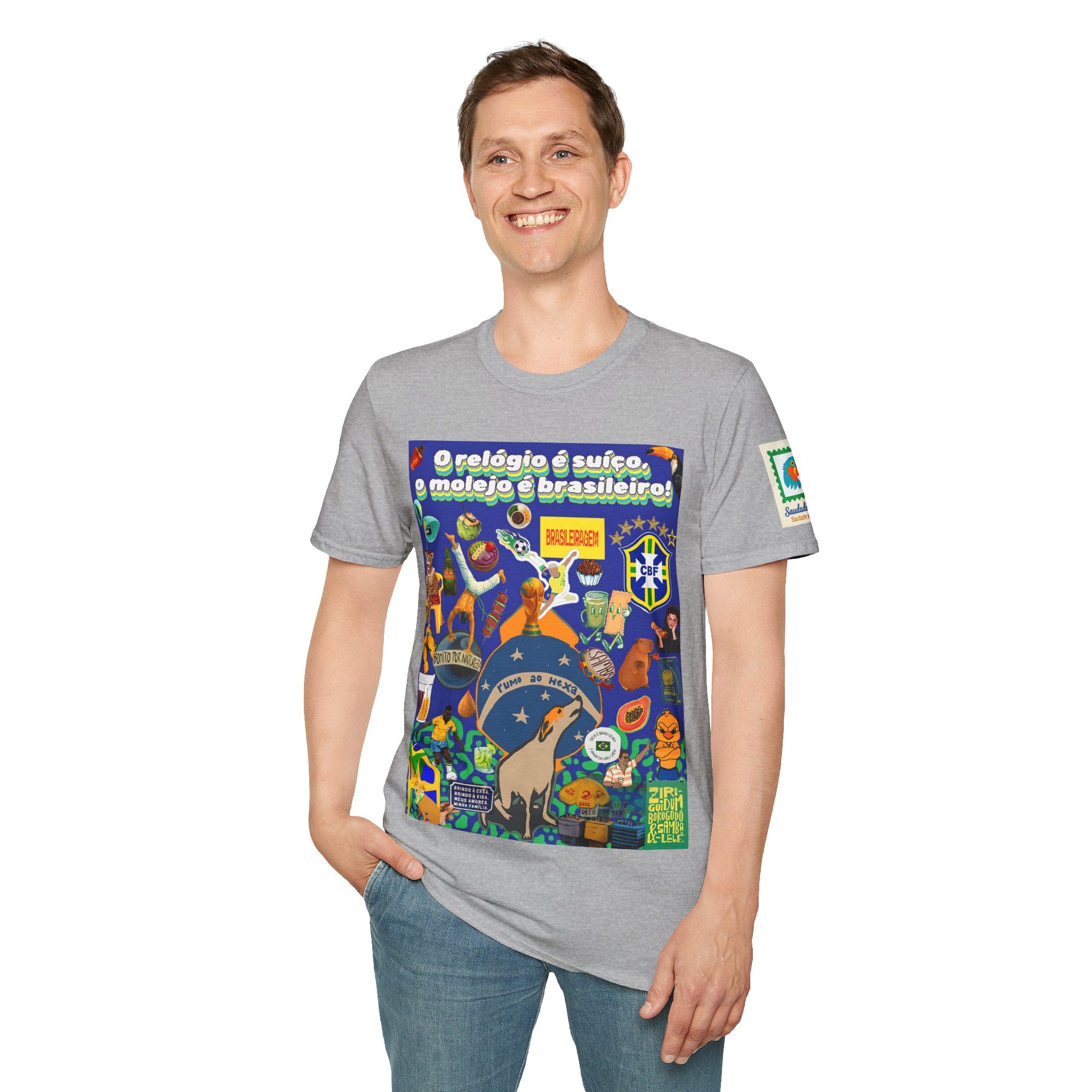 Unisex Graphic T-Shirt | Brasil x Suíça- O relógio é deles, o molejo é nosso!