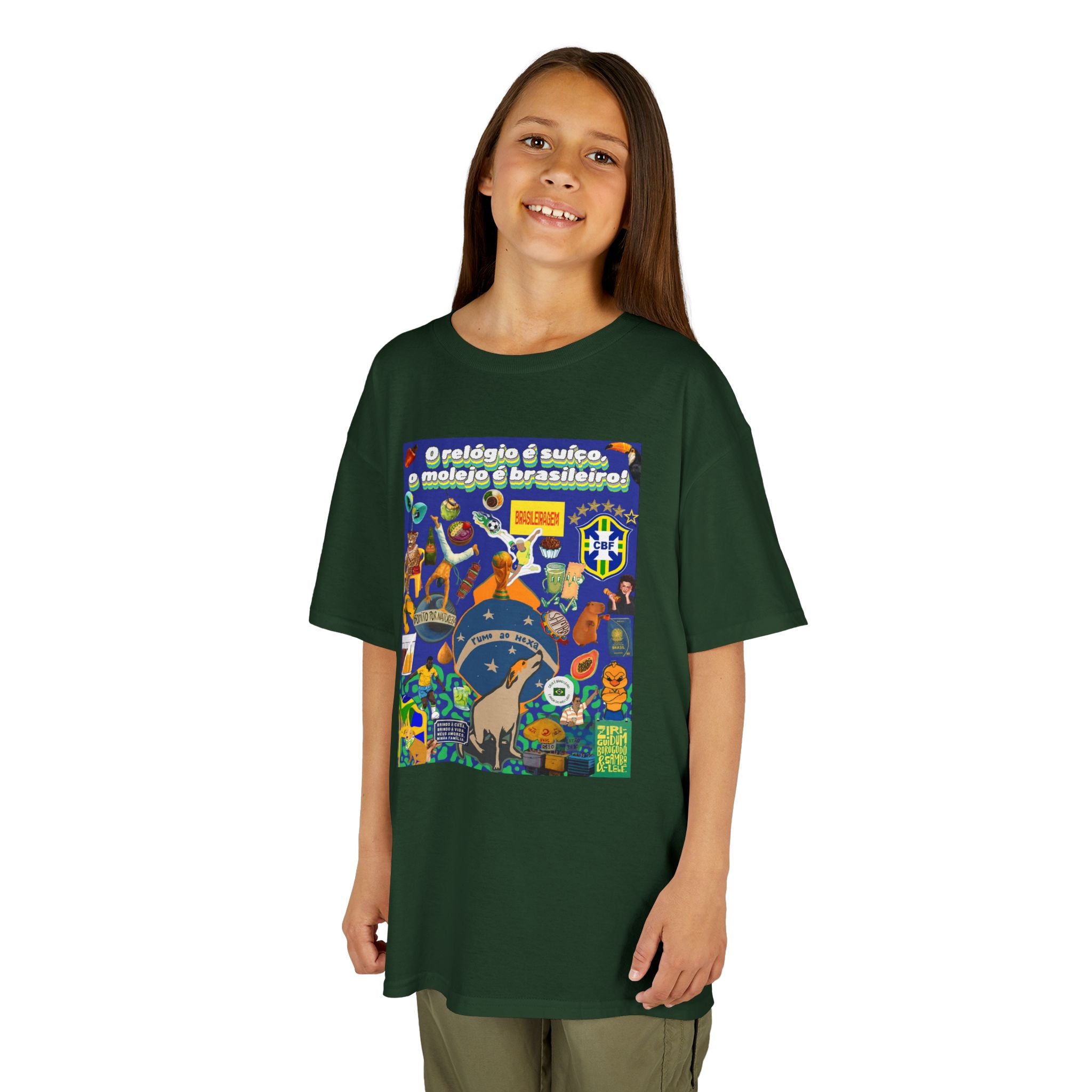 Unisex Kids 100% Algodão | Brasil x Suíça - O relógio é deles, o molejo é nosso!