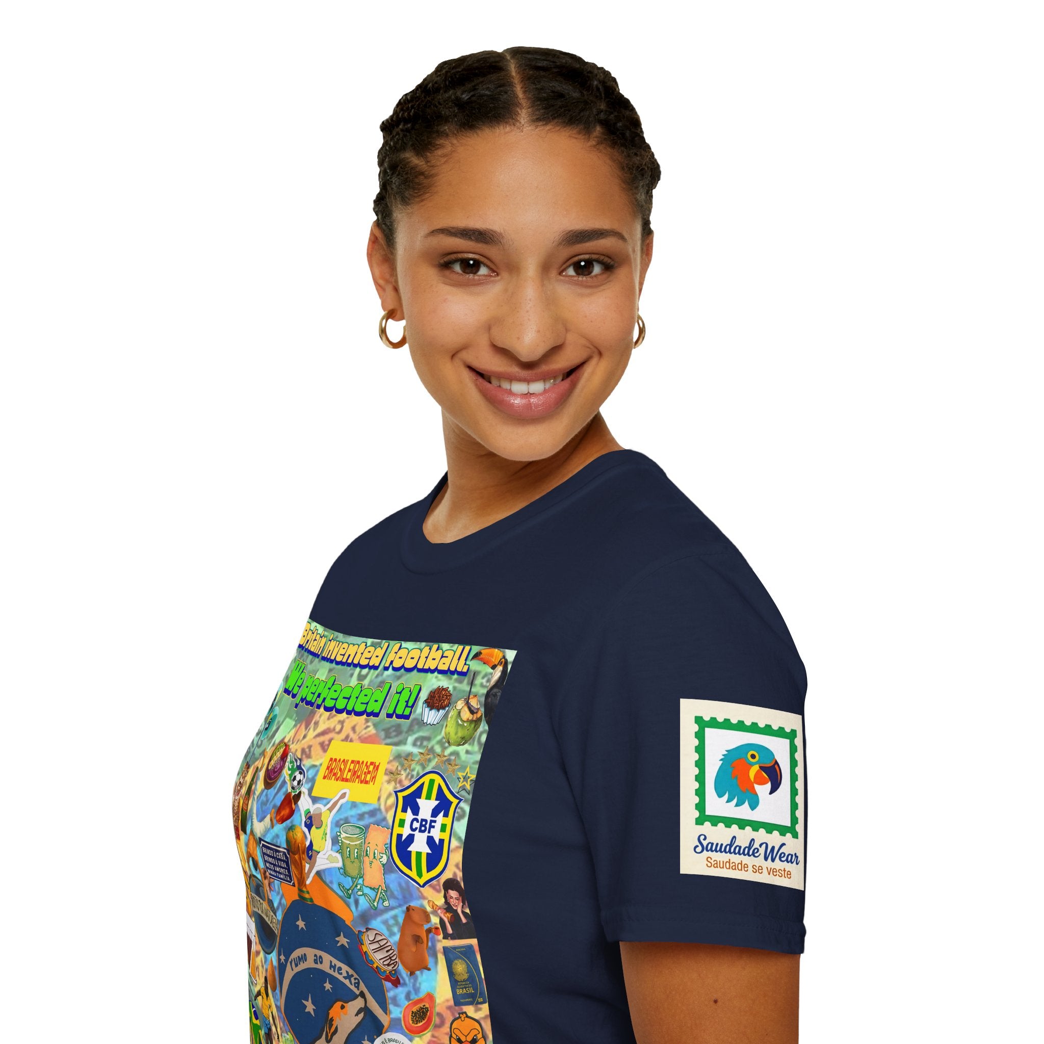 Unisex Graphic T-Shirt | Brasil x Britain - O jogo nasceu lá, mas o Brasil o elevou a outro patamar!