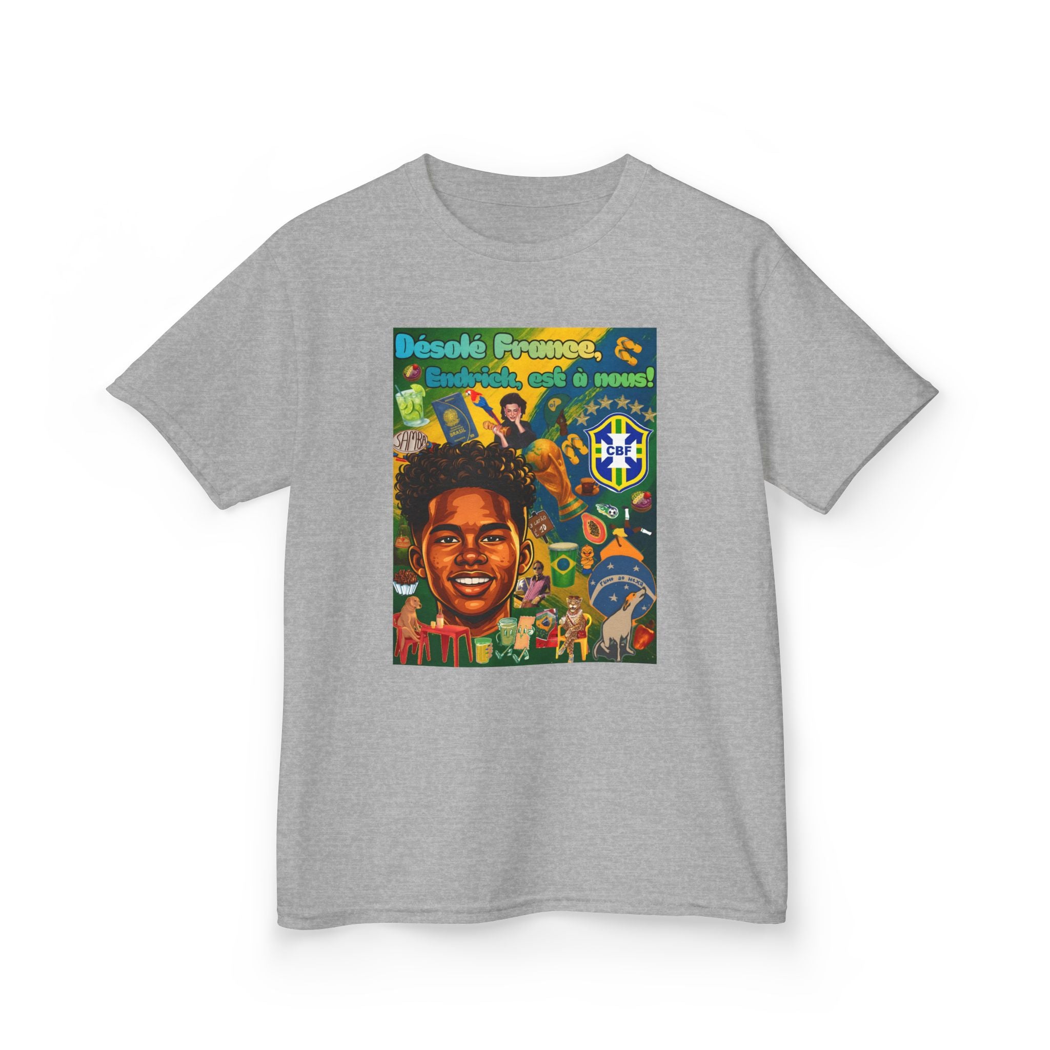 Unisex Kids 100% Algodão | Brasil x França