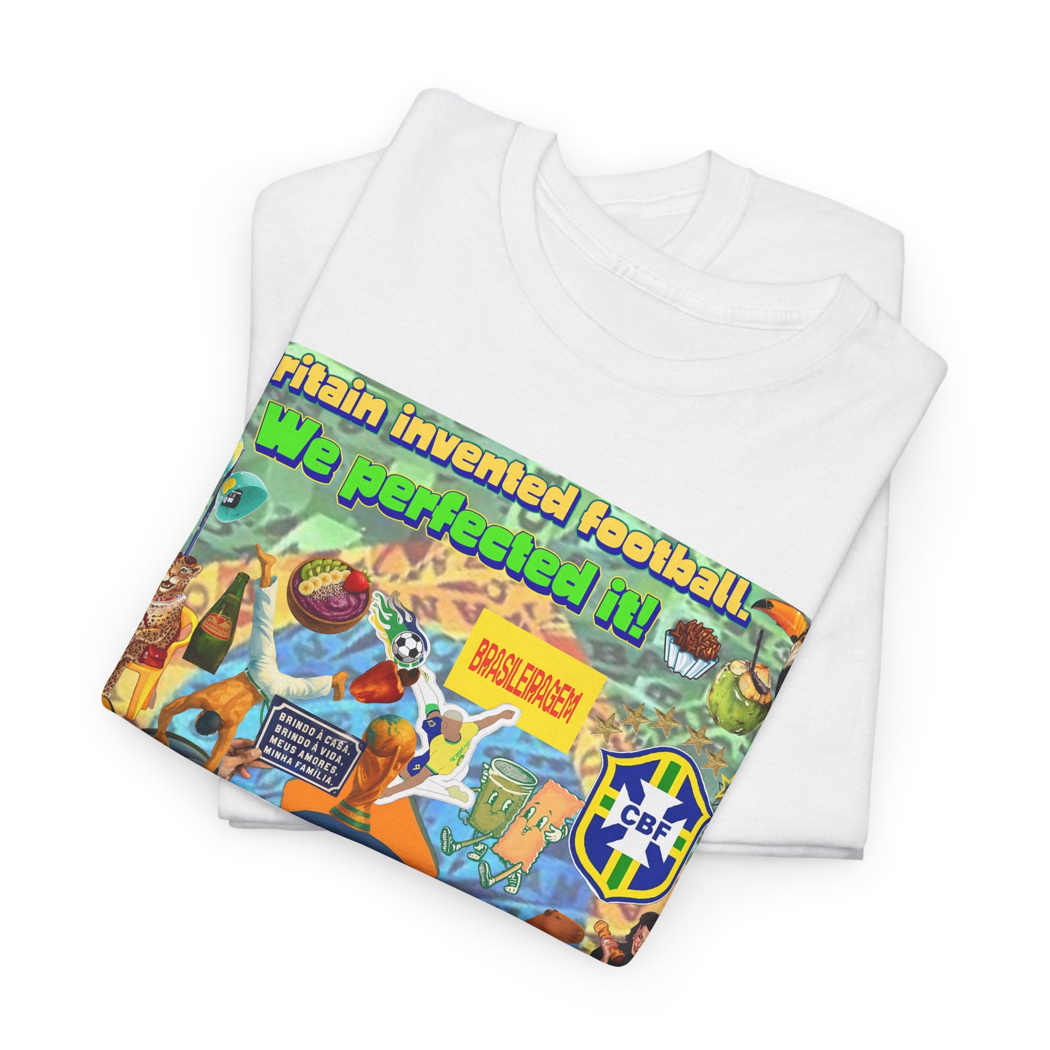Unisex 100% Algodão OEKO-TEX®  | Brasil x Britain - O jogo nasceu lá, mas o Brasil o elevou a outro patamar!