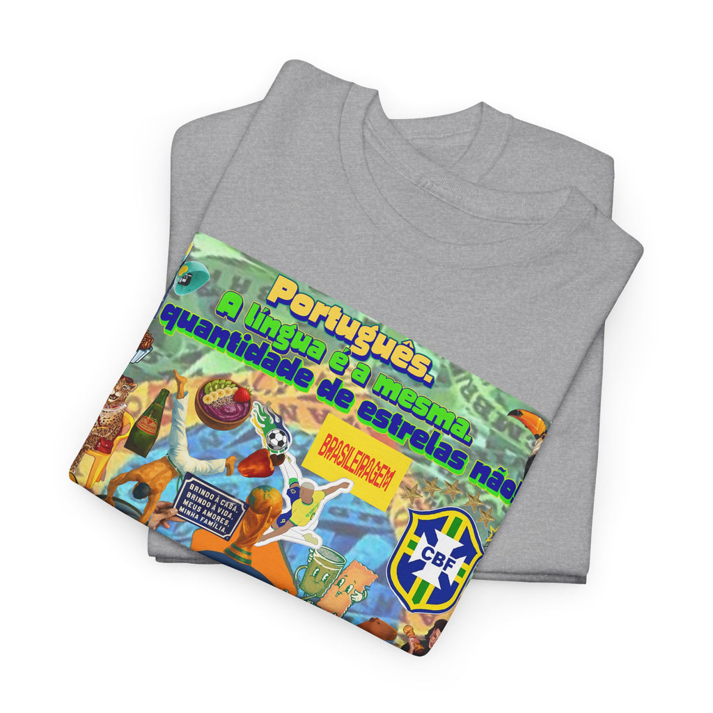 Unisex 100% Algodão OEKO-TEX®  | Brasil x Portugal - Quantidade de estrelas.