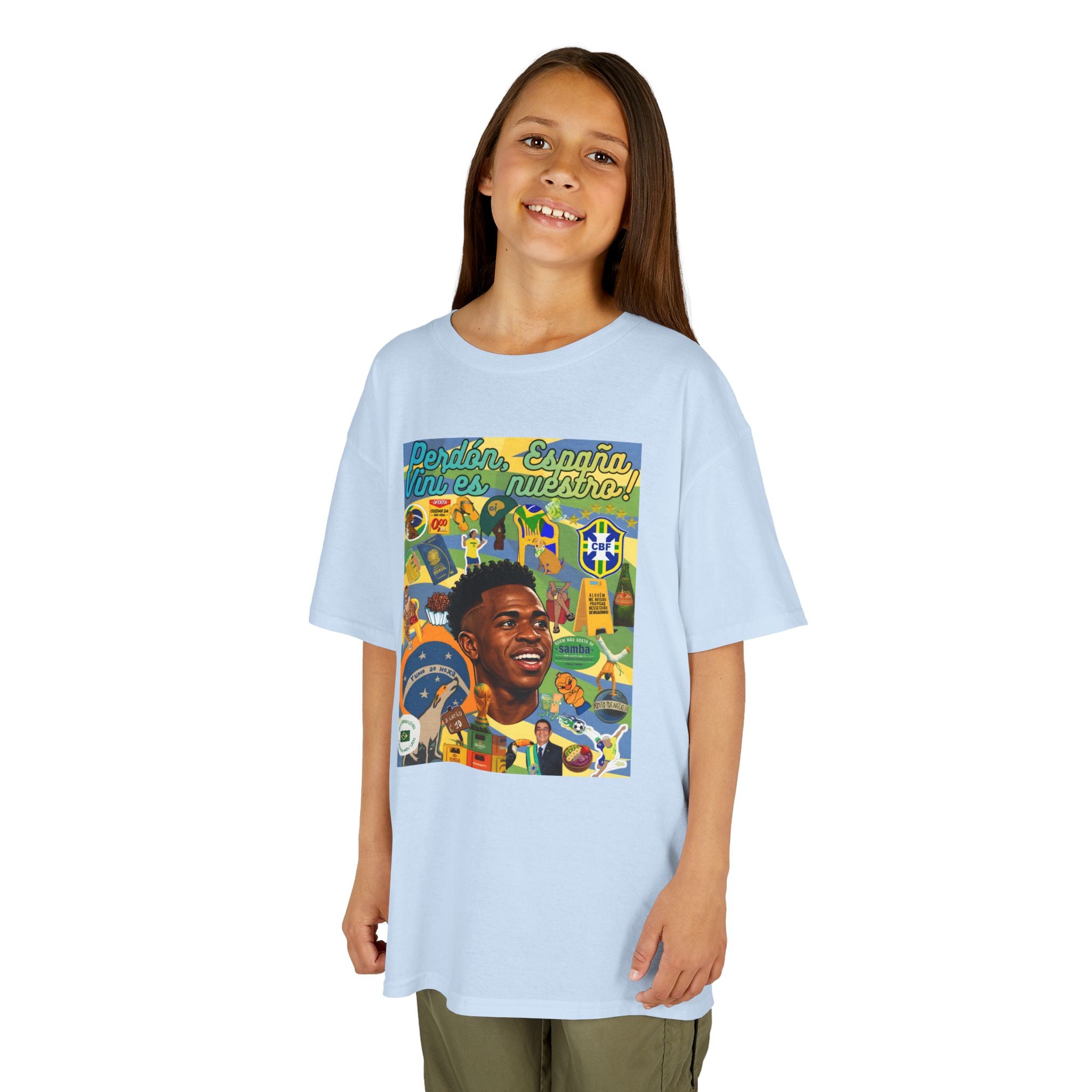 Unisex Kids 100% Algodão | Brasil x Espanha