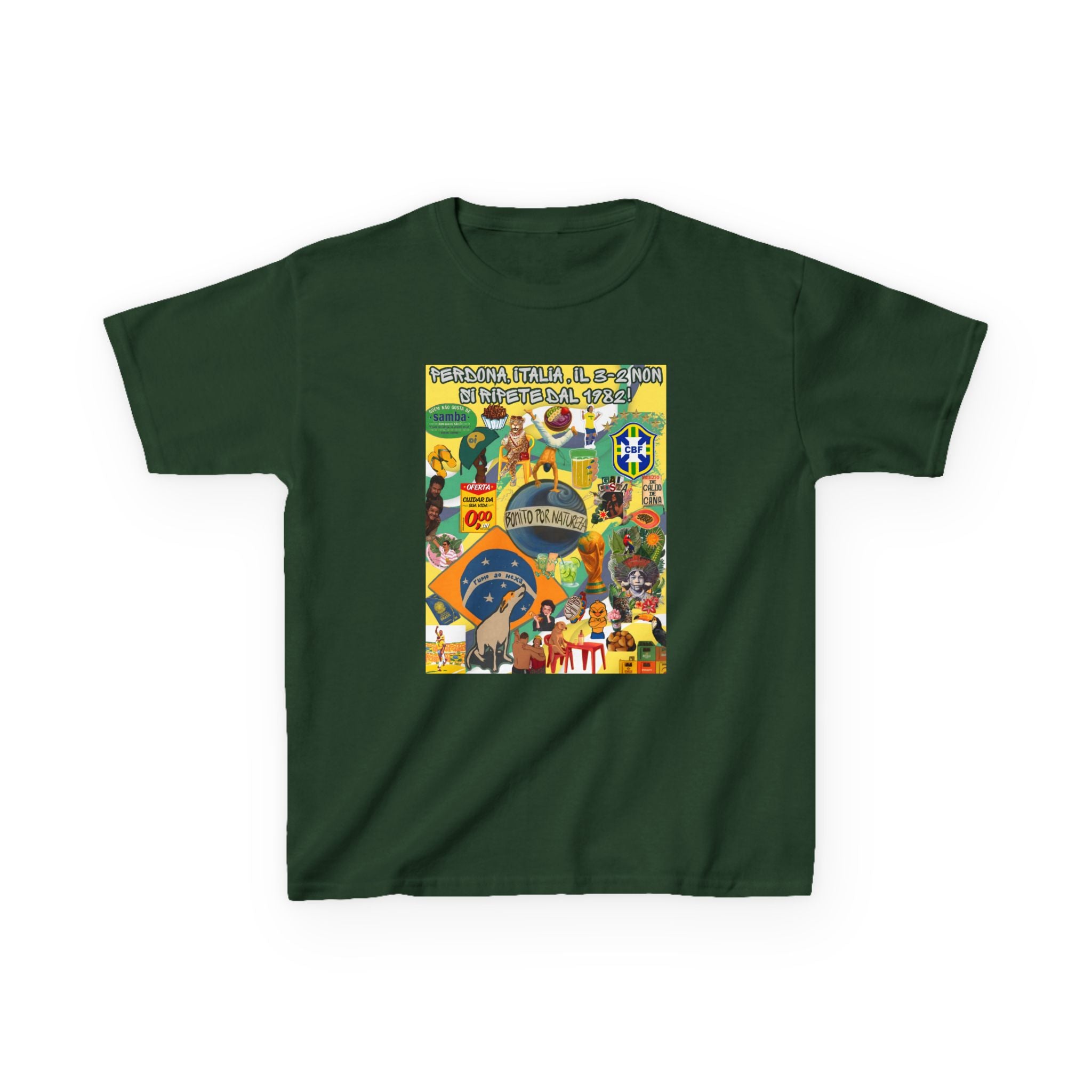 Unisex Kids 100% Algodão | Brasil x Itália