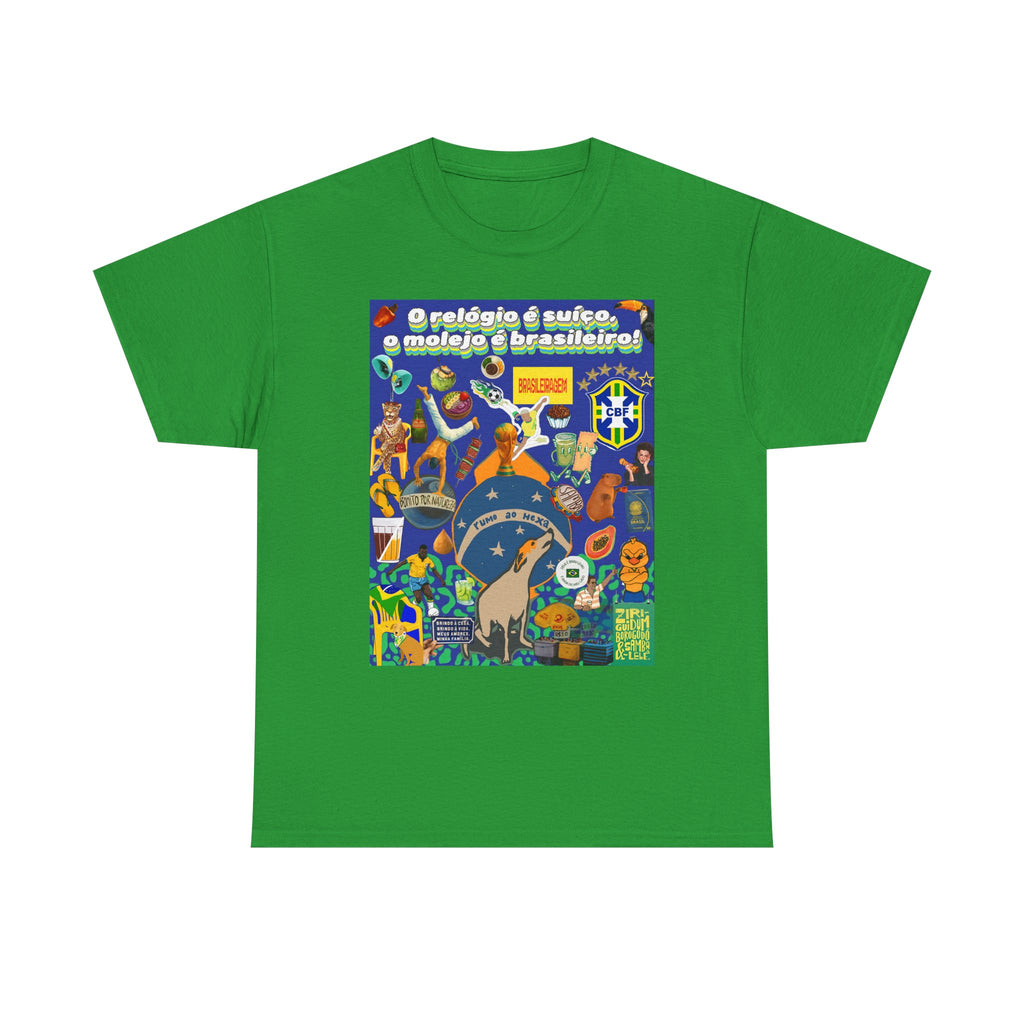 Unisex 100% Algodão OEKO-TEX®  | Brasil x Suíça - O relógio é suíço, mas o molejo é nosso!