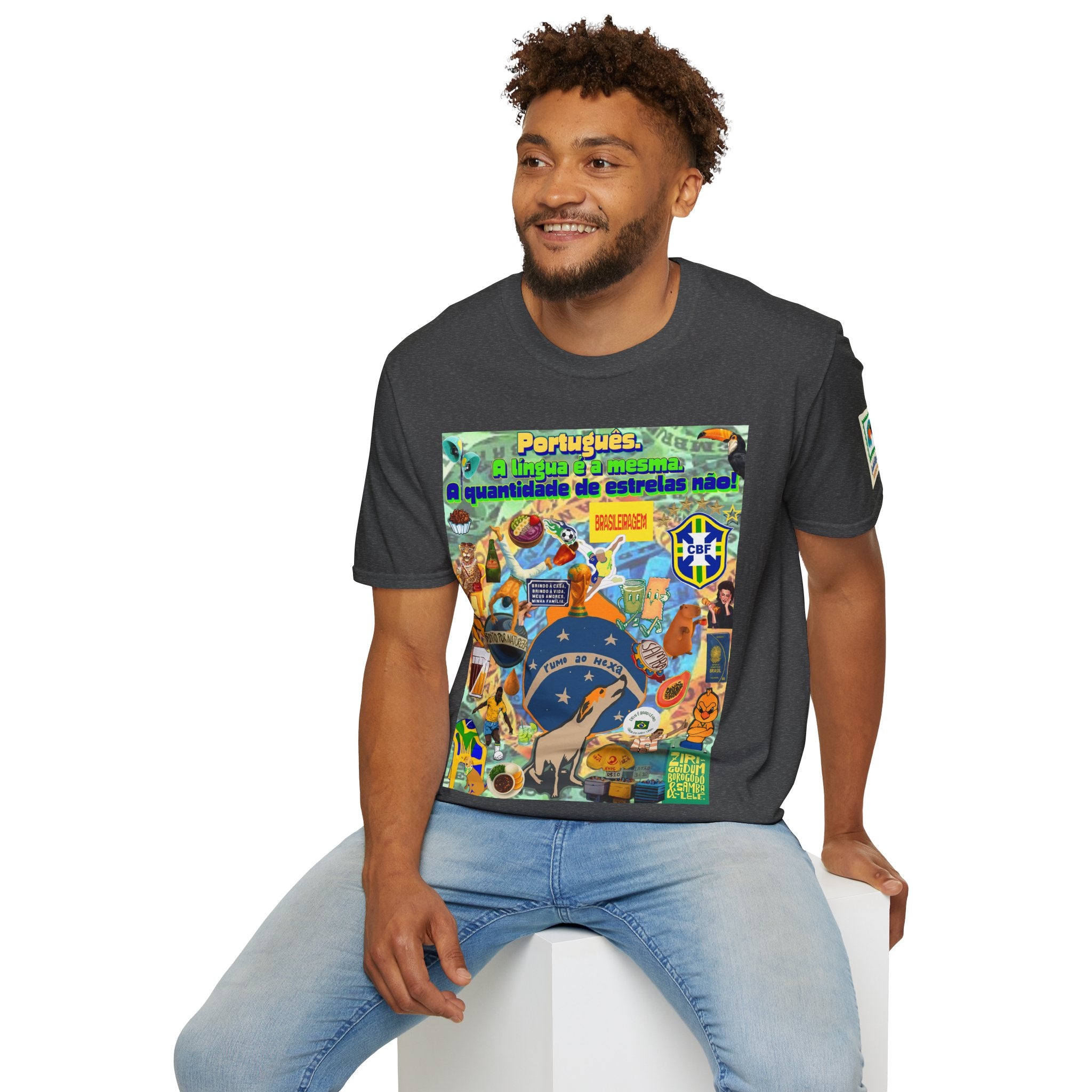 Unisex Graphic T-Shirt | Brasil x Portugal- Quantidade de estrelas!