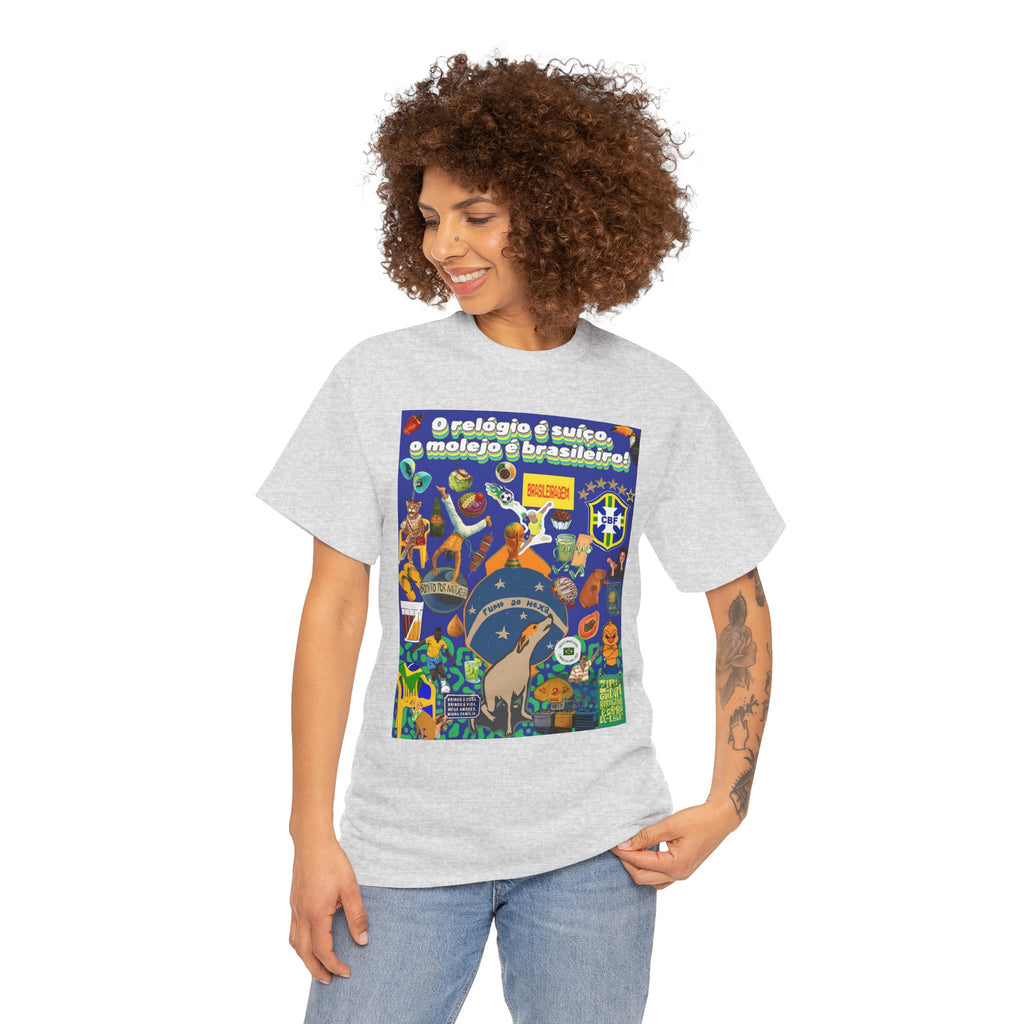 Unisex 100% Algodão OEKO-TEX®  | Brasil x Suíça - O relógio é suíço, mas o molejo é nosso!