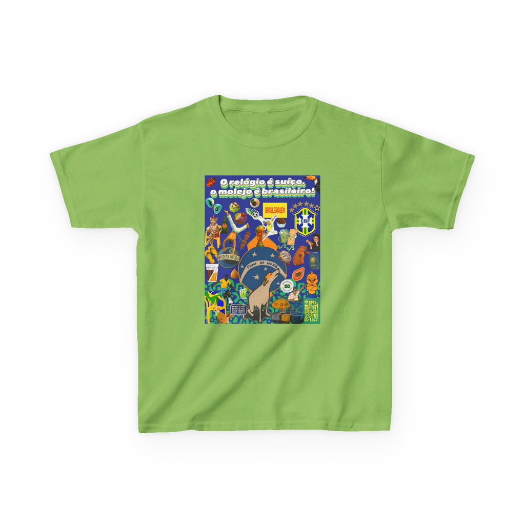 Unisex Kids 100% Algodão | Brasil x Suíça - O relógio é deles, o molejo é nosso!