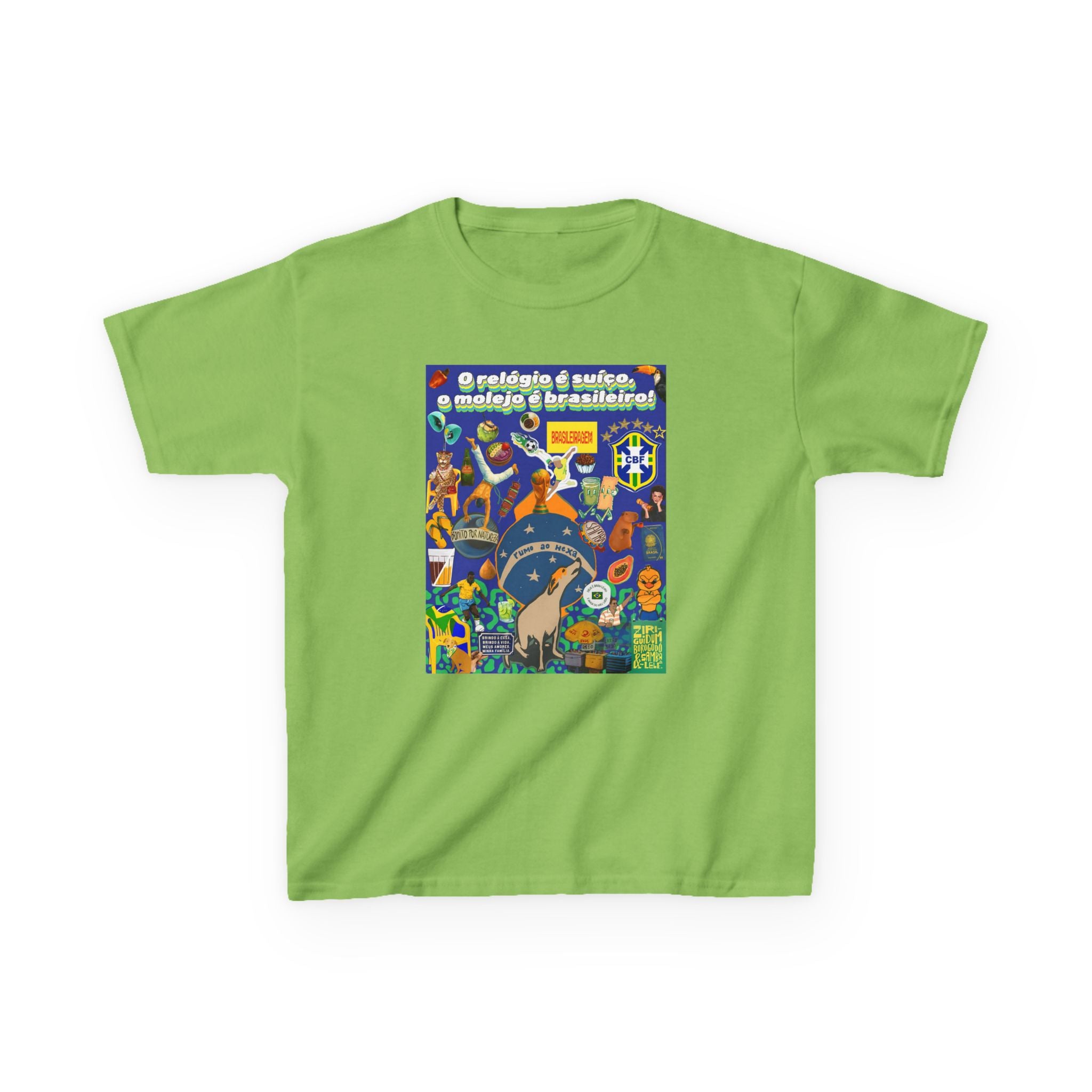 Unisex Kids 100% Algodão | Brasil x Suíça - O relógio é deles, o molejo é nosso!