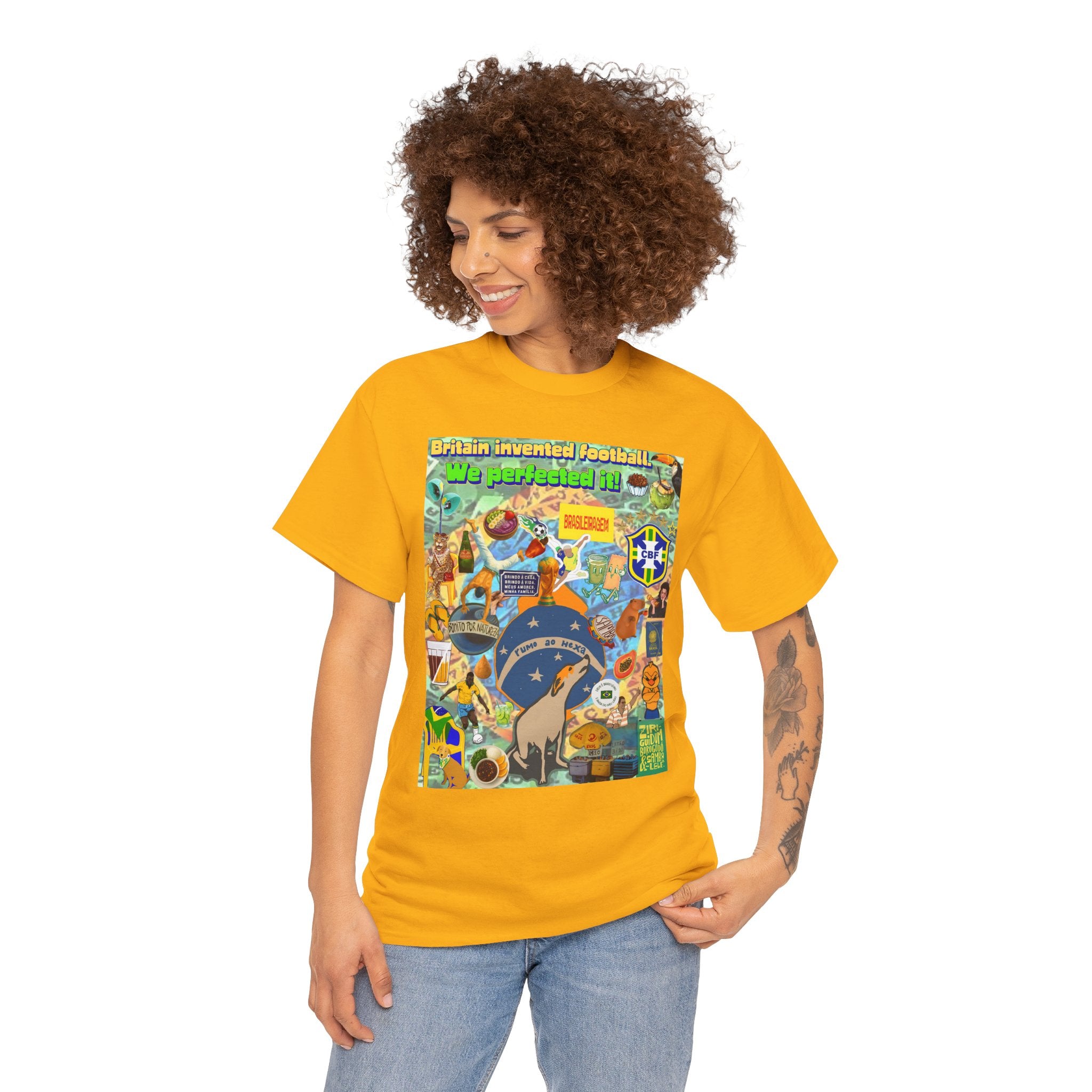 Unisex 100% Algodão OEKO-TEX®  | Brasil x Britain - O jogo nasceu lá, mas o Brasil o elevou a outro patamar!
